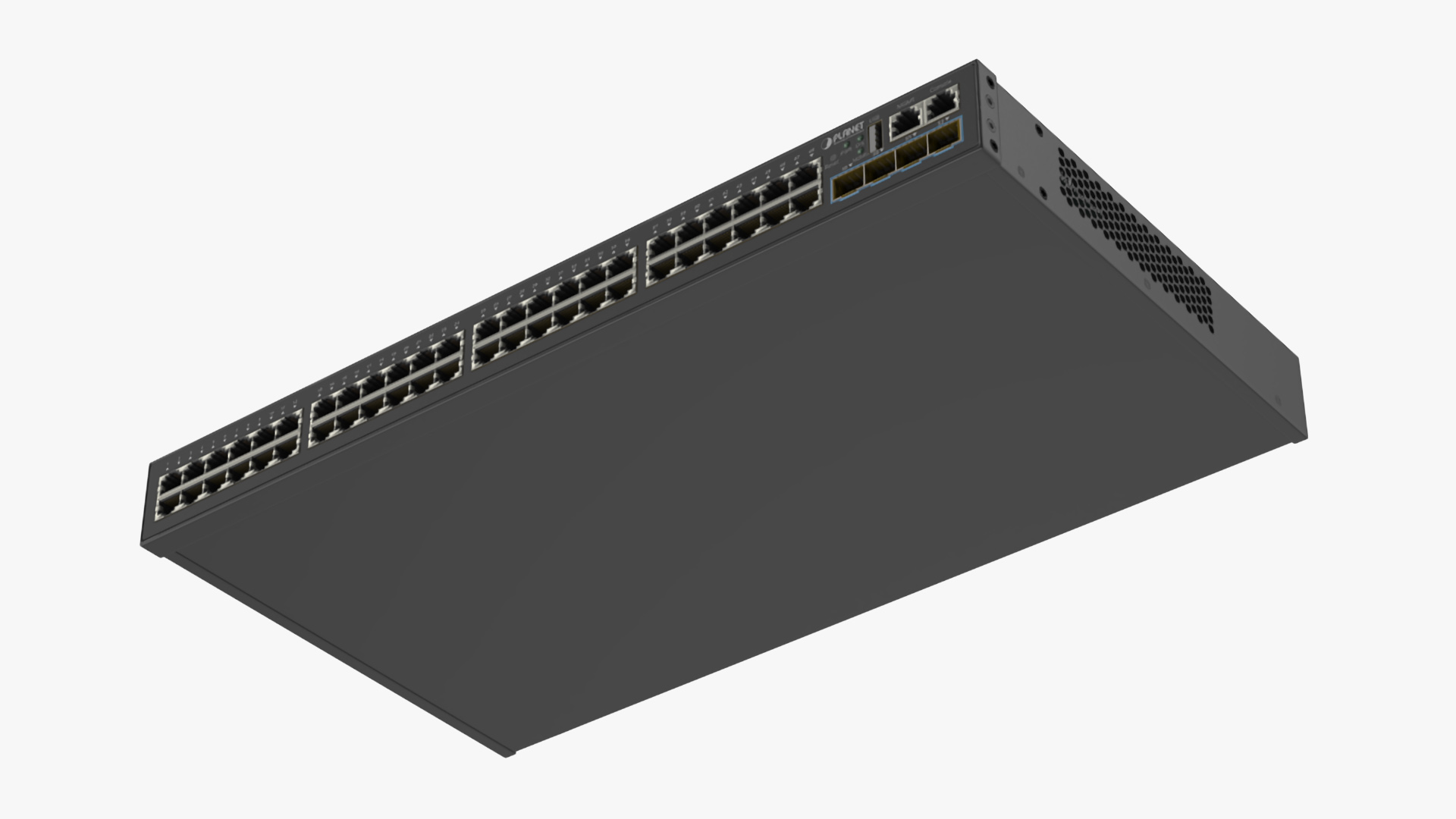 3D model Network Switch Planet 48 Ports