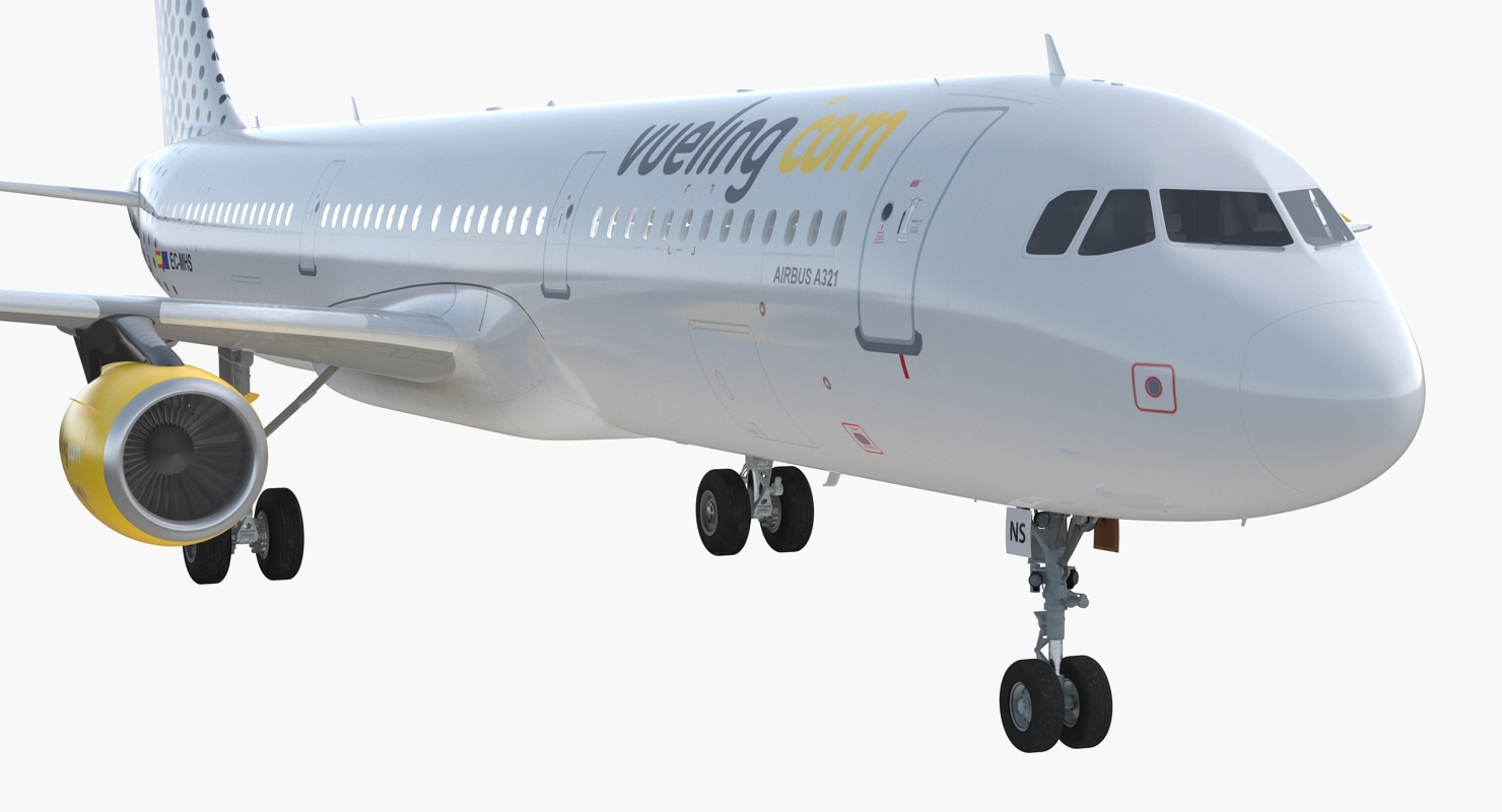 3D model Airbus A321 Vueling Airlines Rigged