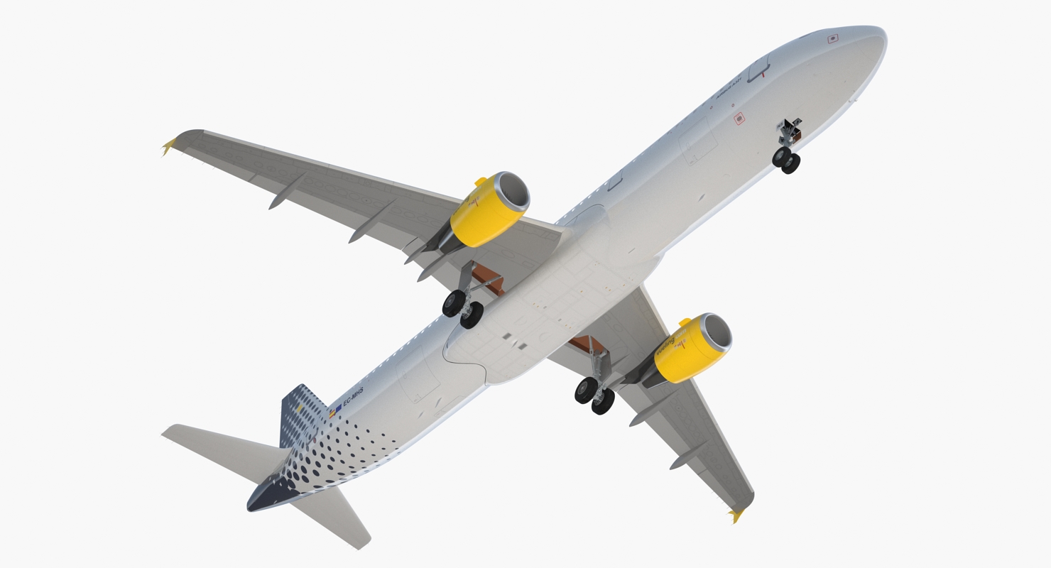 3D model Airbus A321 Vueling Airlines Rigged