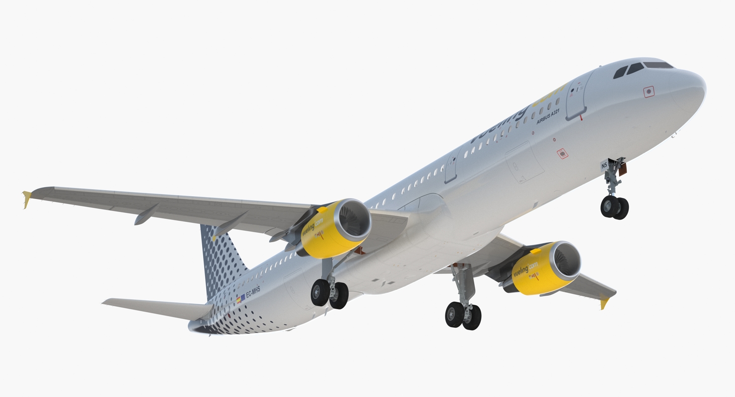 3D model Airbus A321 Vueling Airlines Rigged