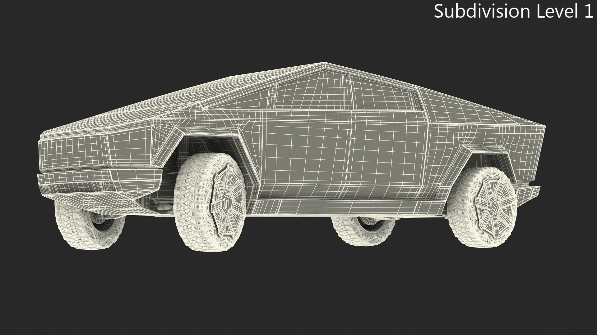 3D Tesla Cybertruck Rigged model