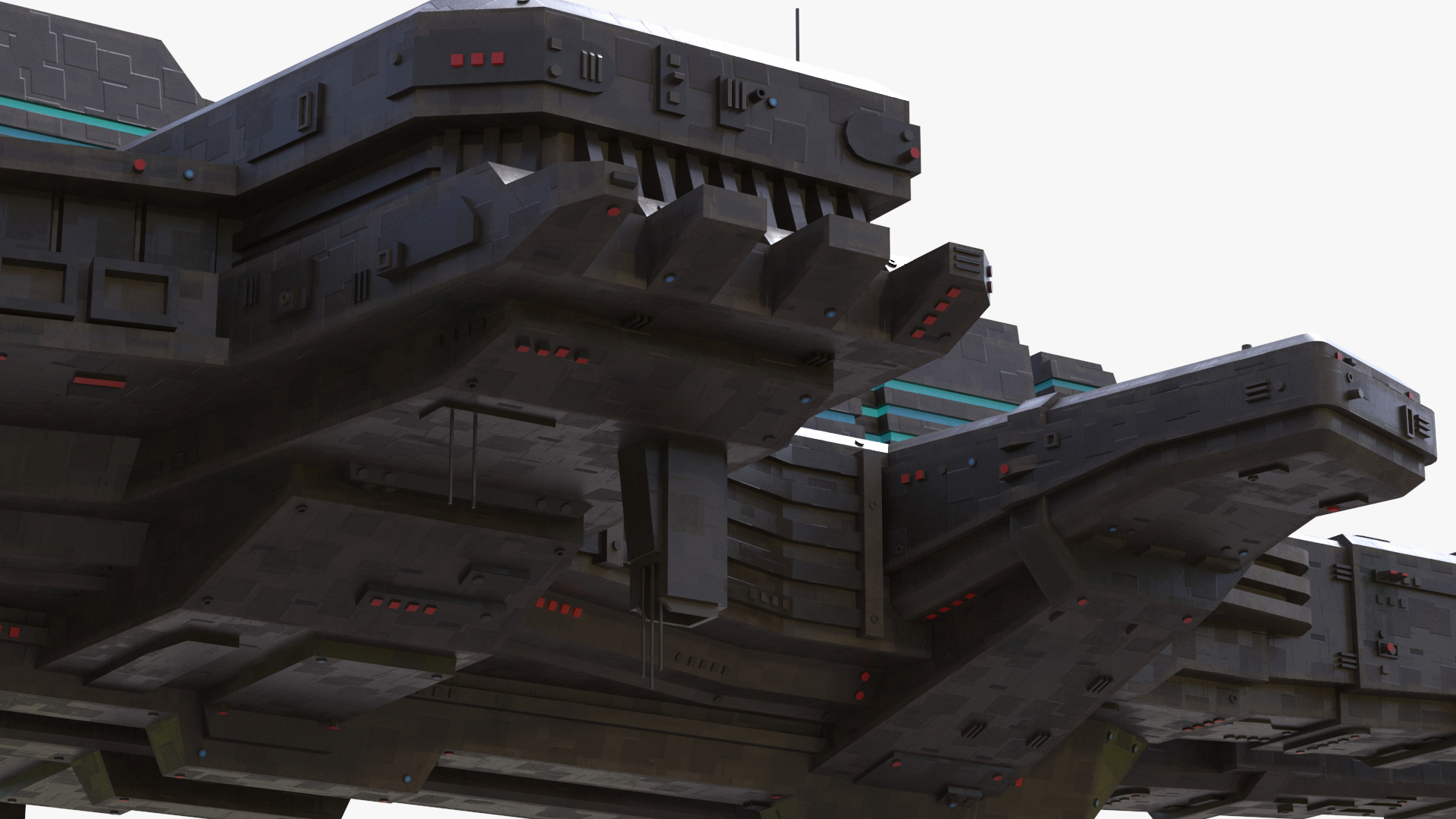 3D Futuristic Sci-Fi Spaceship Brown model