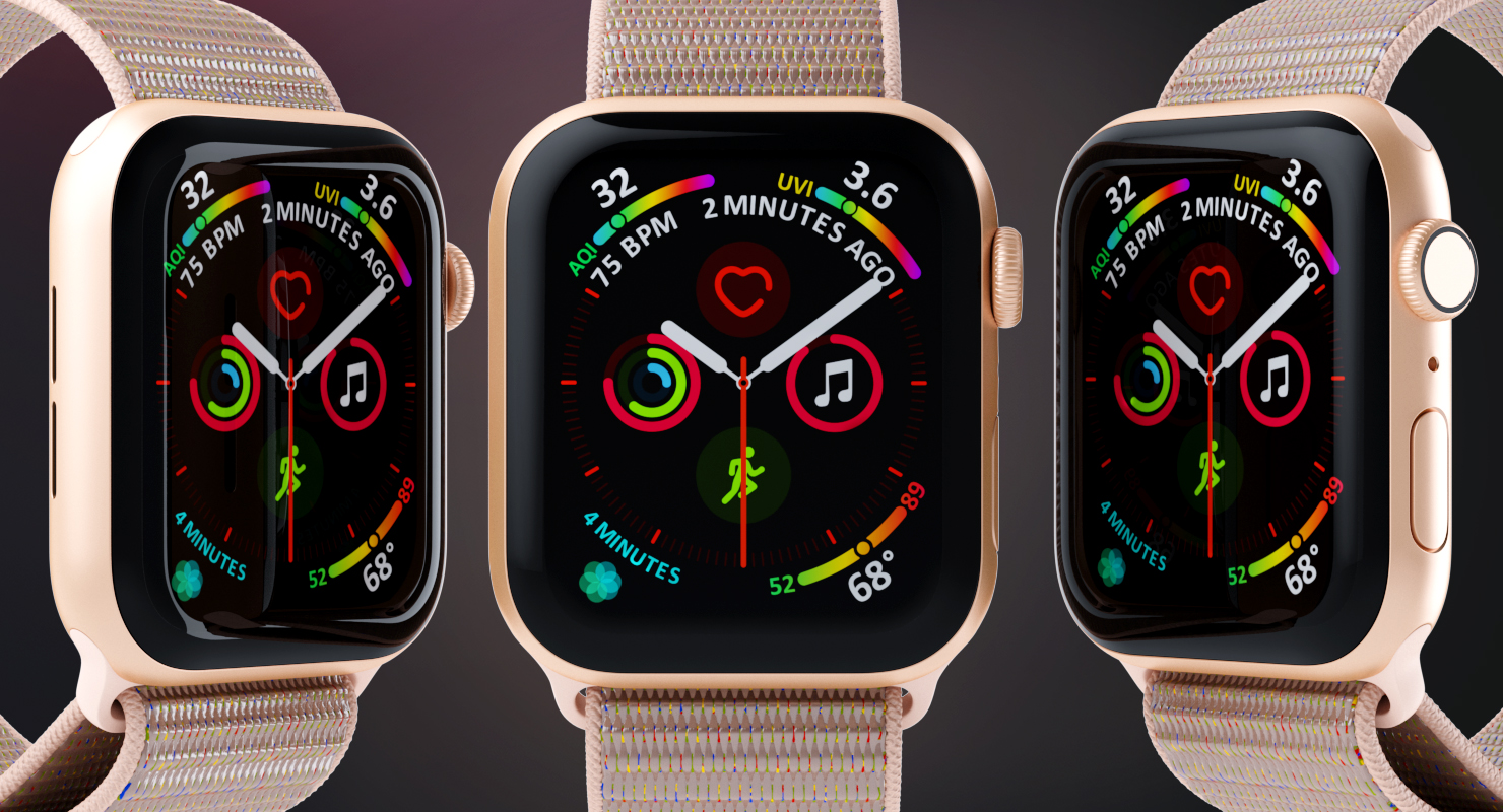 3D model Apple Watch Series 4 Gold