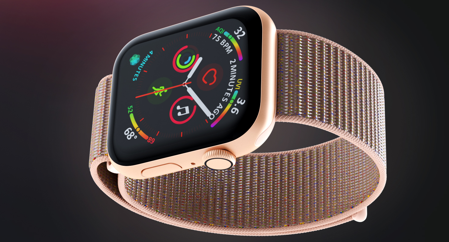 3D model Apple Watch Series 4 Gold