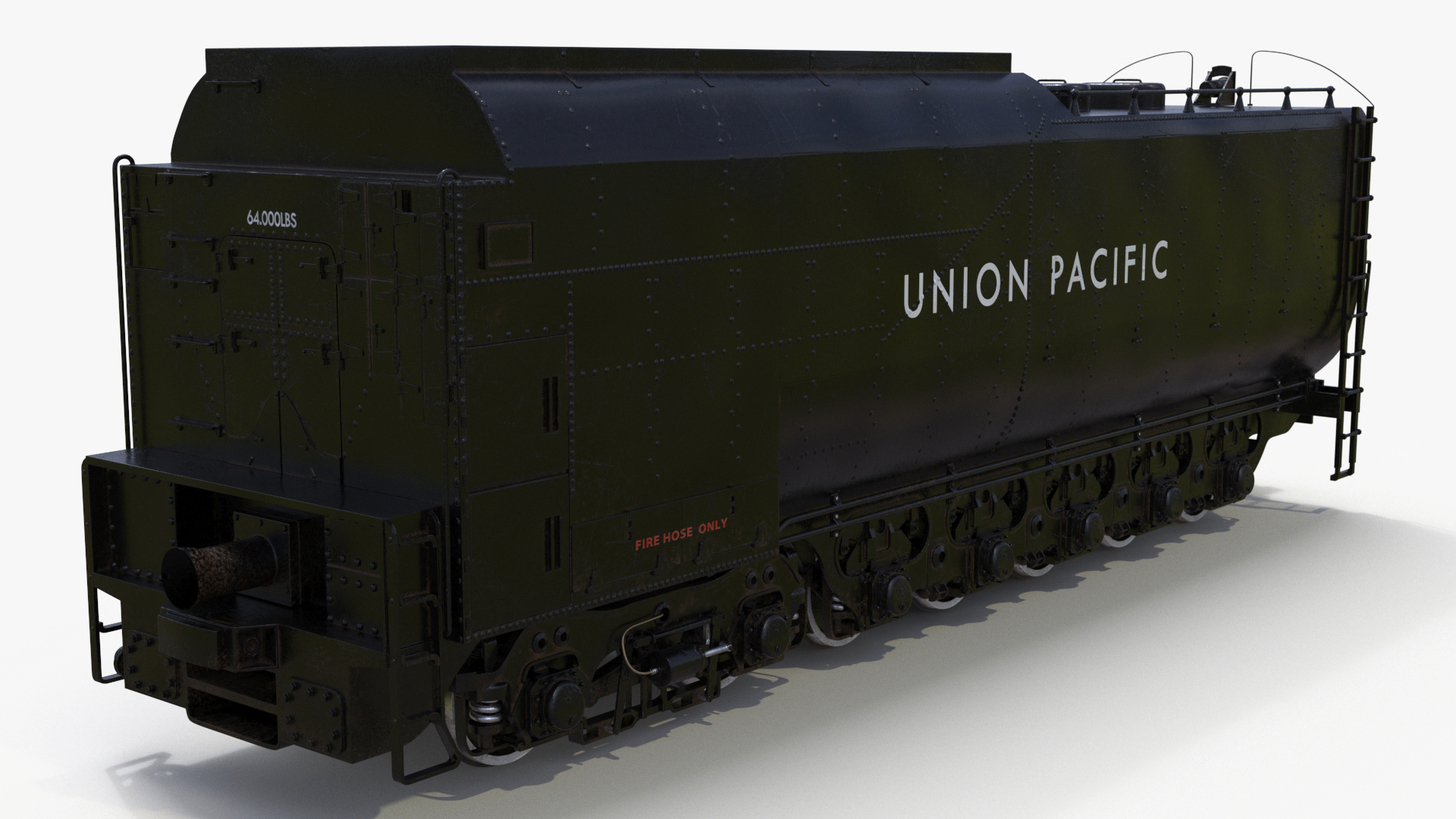 Locomotive Big Boy with Freight Train 3D