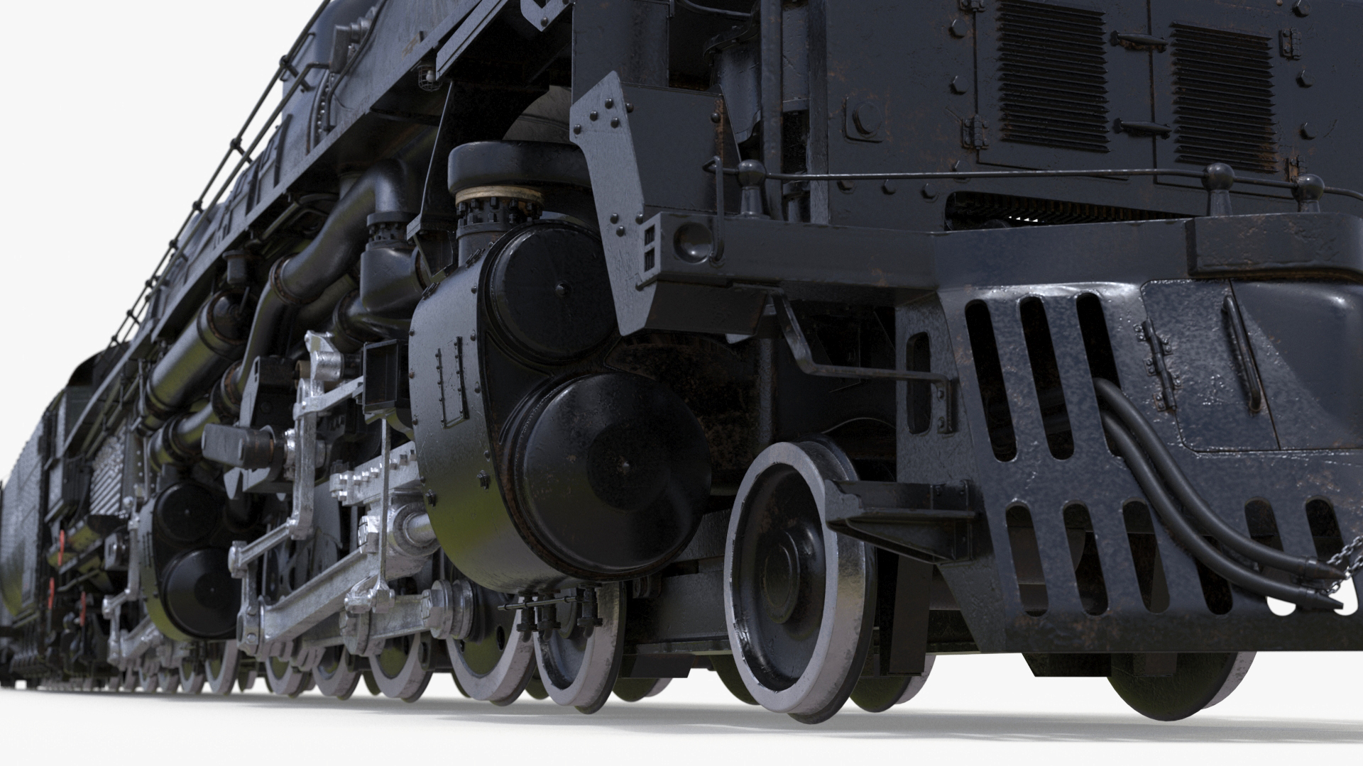 Locomotive Big Boy with Freight Train 3D