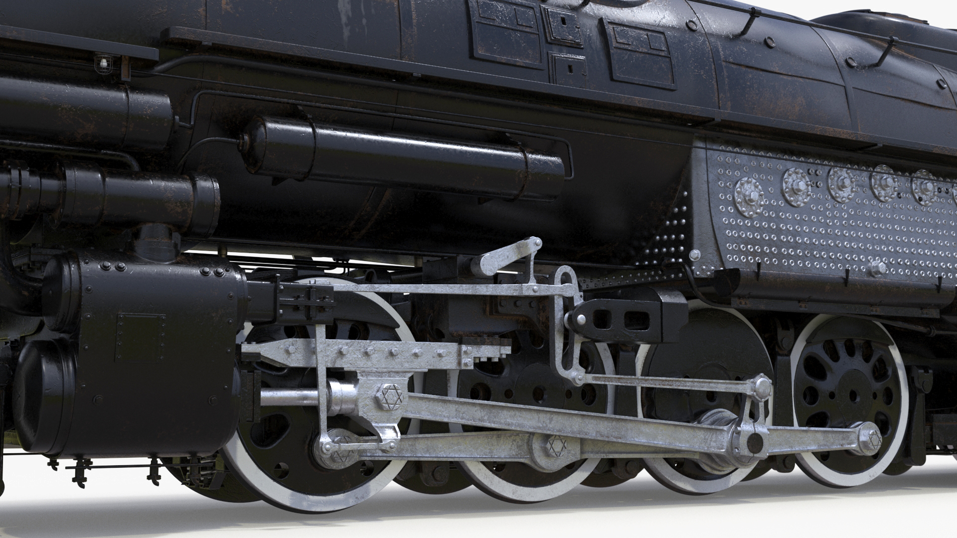 Locomotive Big Boy with Freight Train 3D