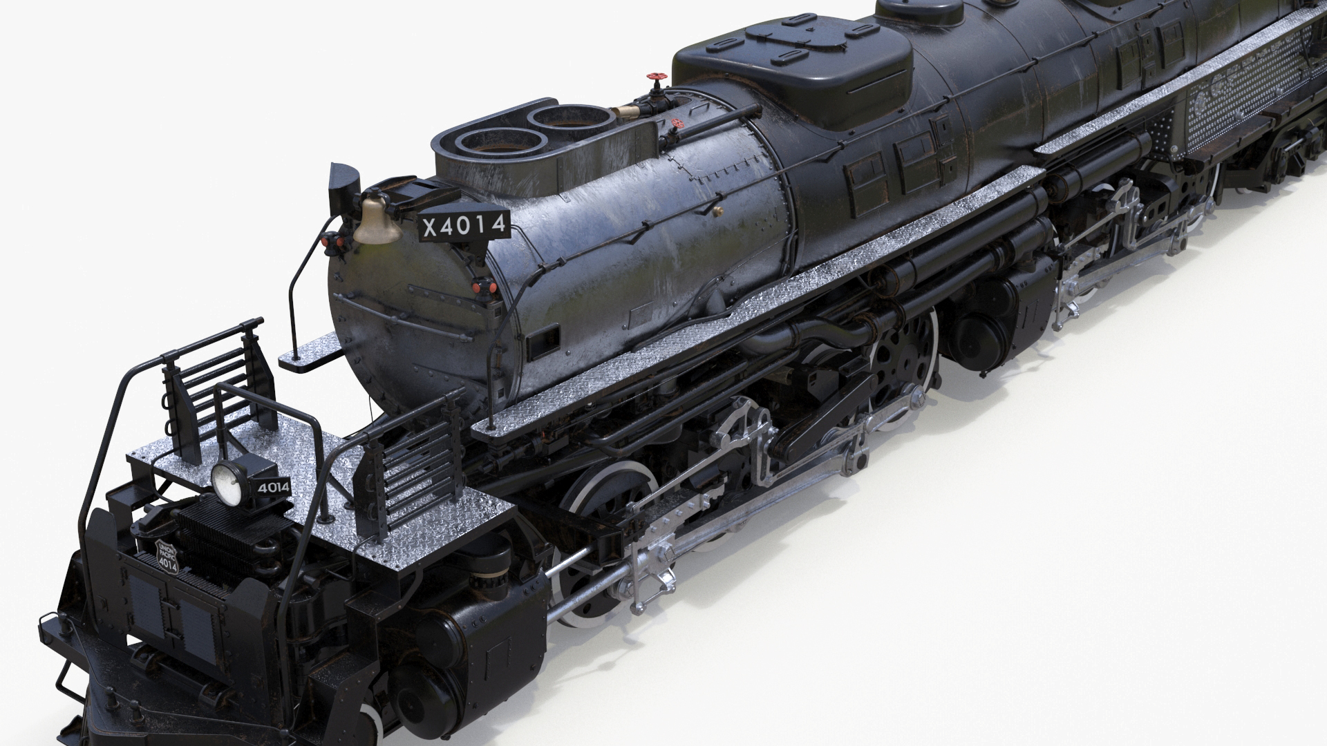 Locomotive Big Boy with Freight Train 3D