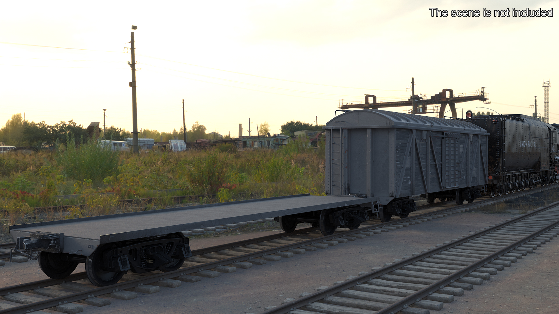 Locomotive Big Boy with Freight Train 3D