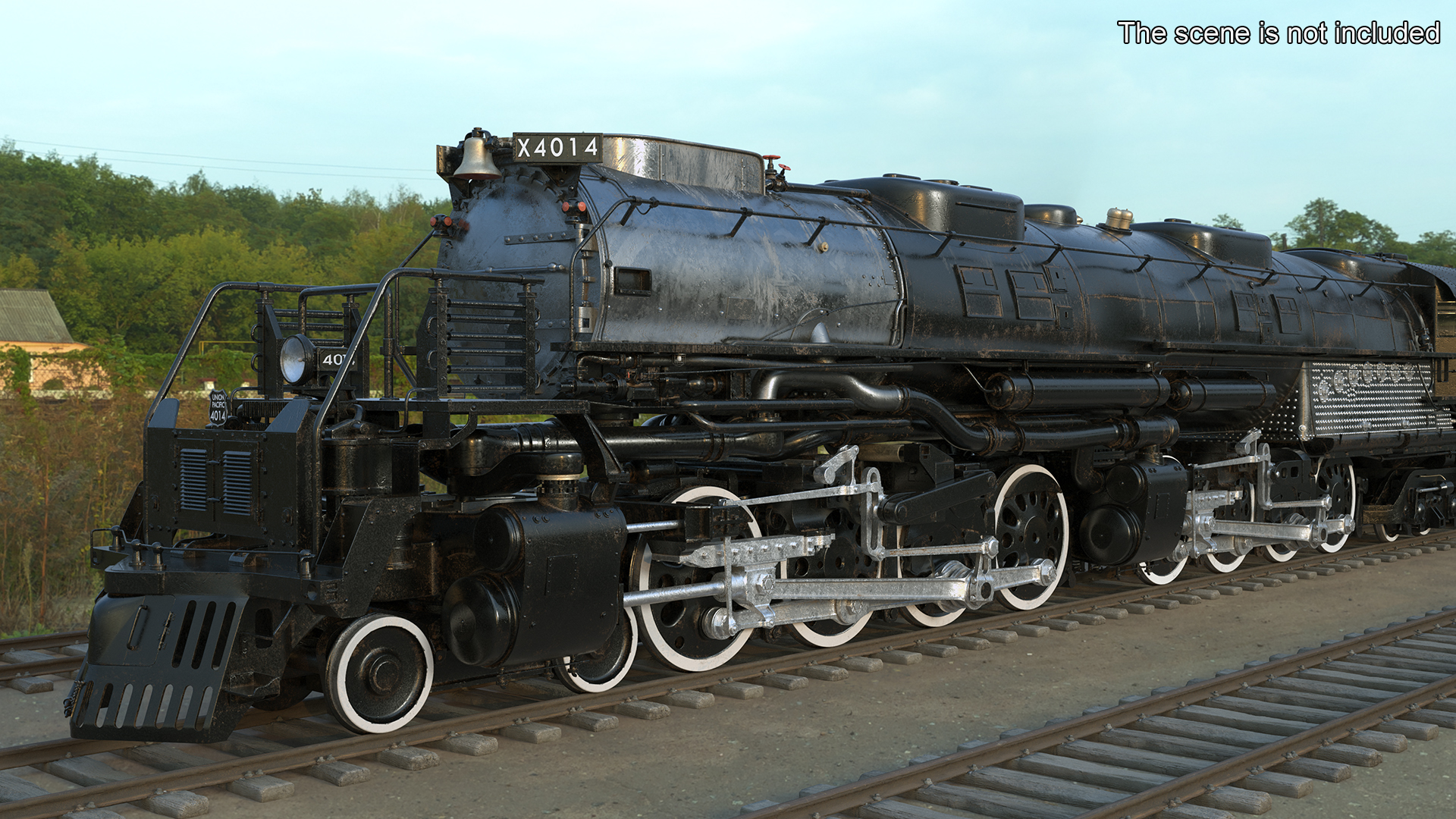 Locomotive Big Boy with Freight Train 3D