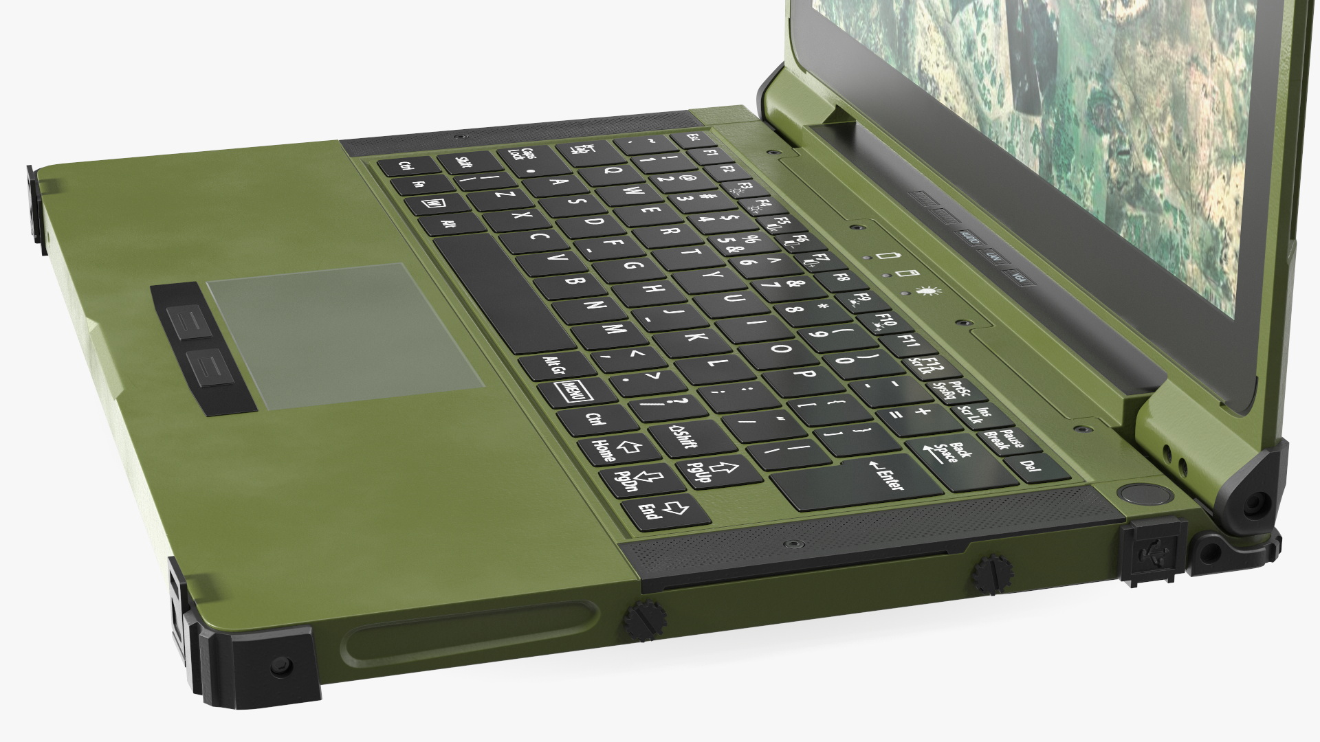 3D Laptop Mildef RS13 Rugged Green