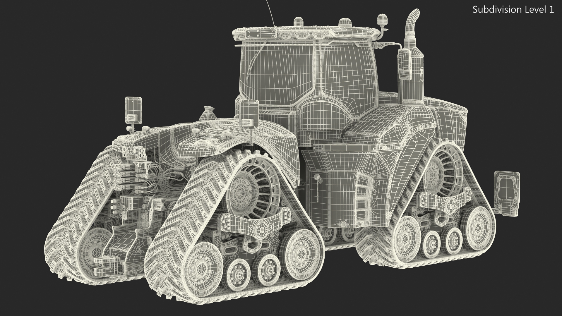 Four Track Tractor Dirty 3D model