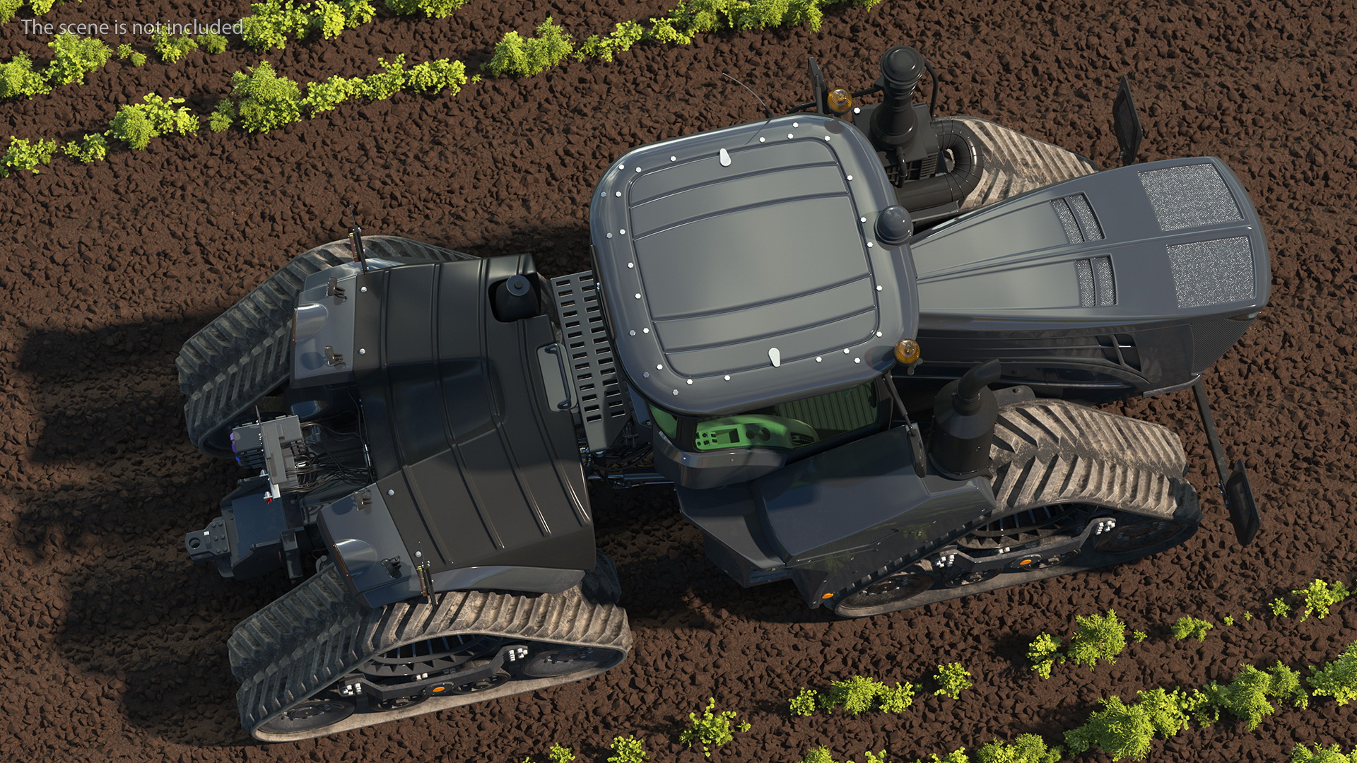 Four Track Tractor Dirty 3D model