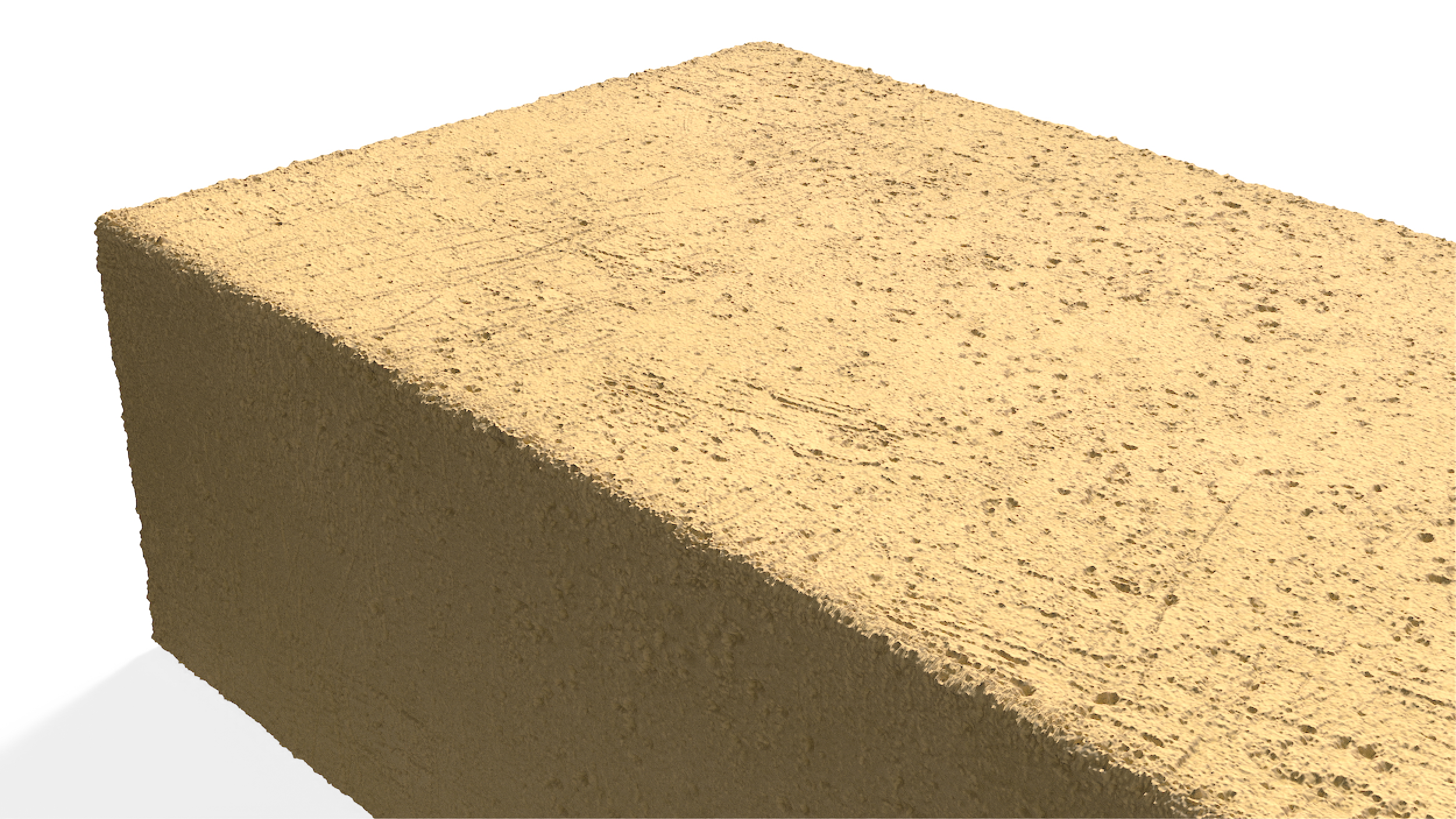 Ochre Solid Calcium Silicate Block 3D model