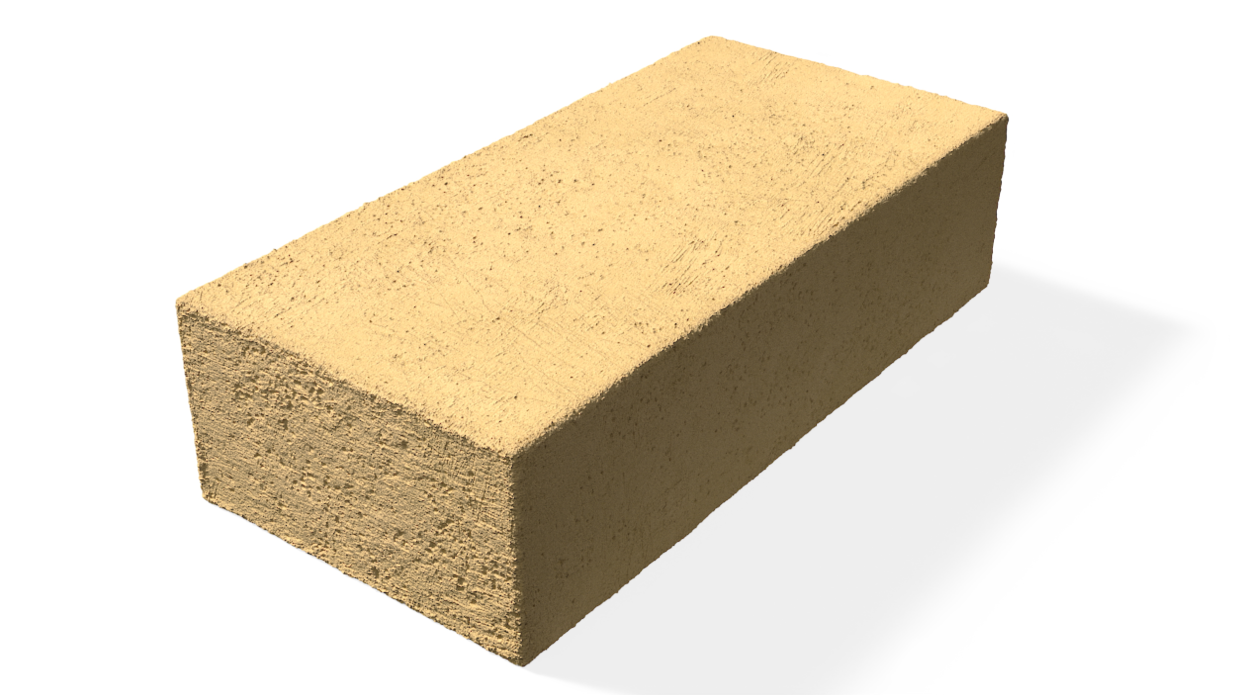 Ochre Solid Calcium Silicate Block 3D model