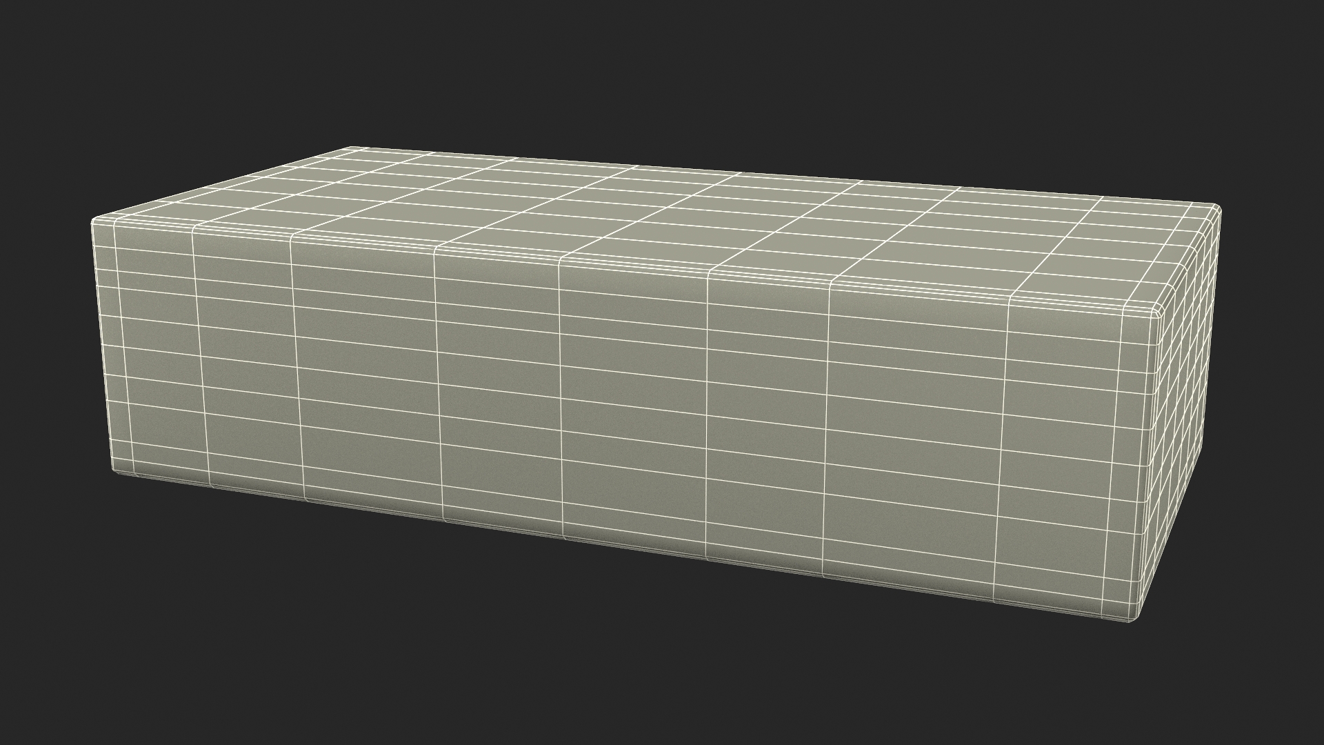 Ochre Solid Calcium Silicate Block 3D model