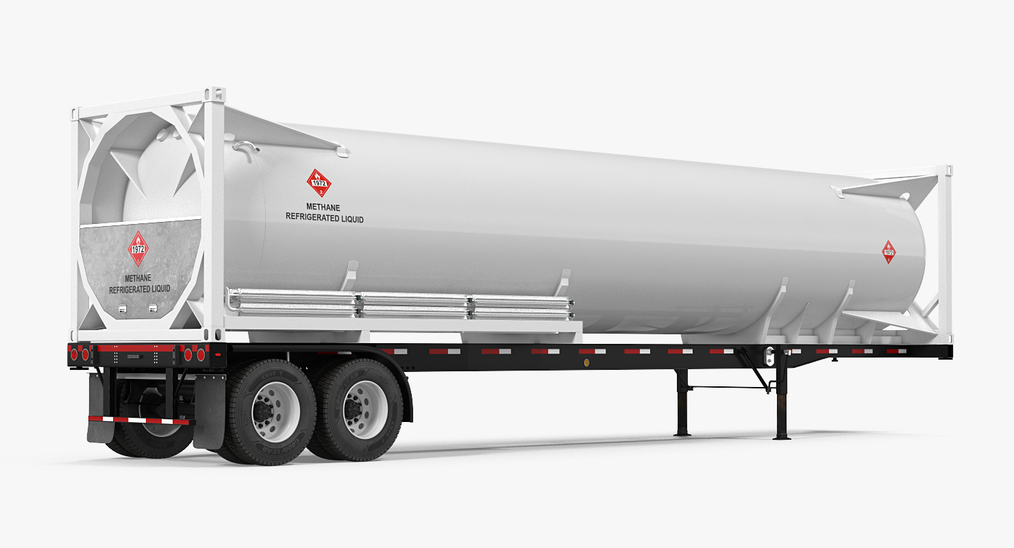 3D model Gas Tank LNG Trailer