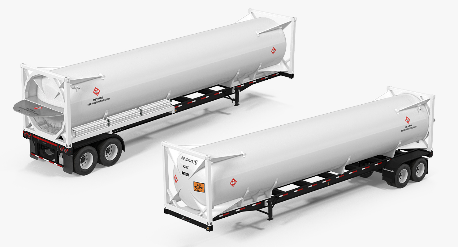 3D model Gas Tank LNG Trailer