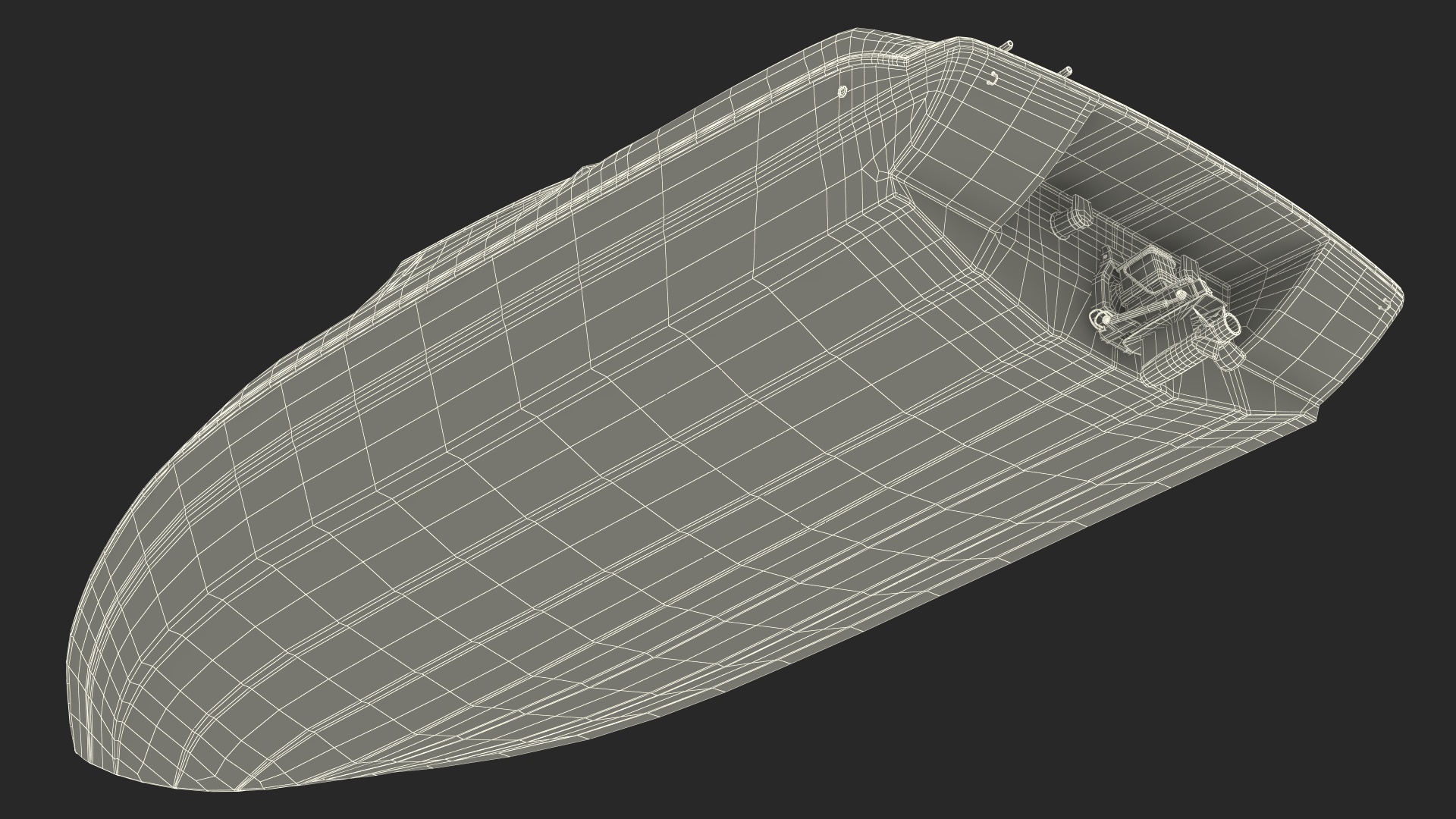 3D Blue Stingray Boat model