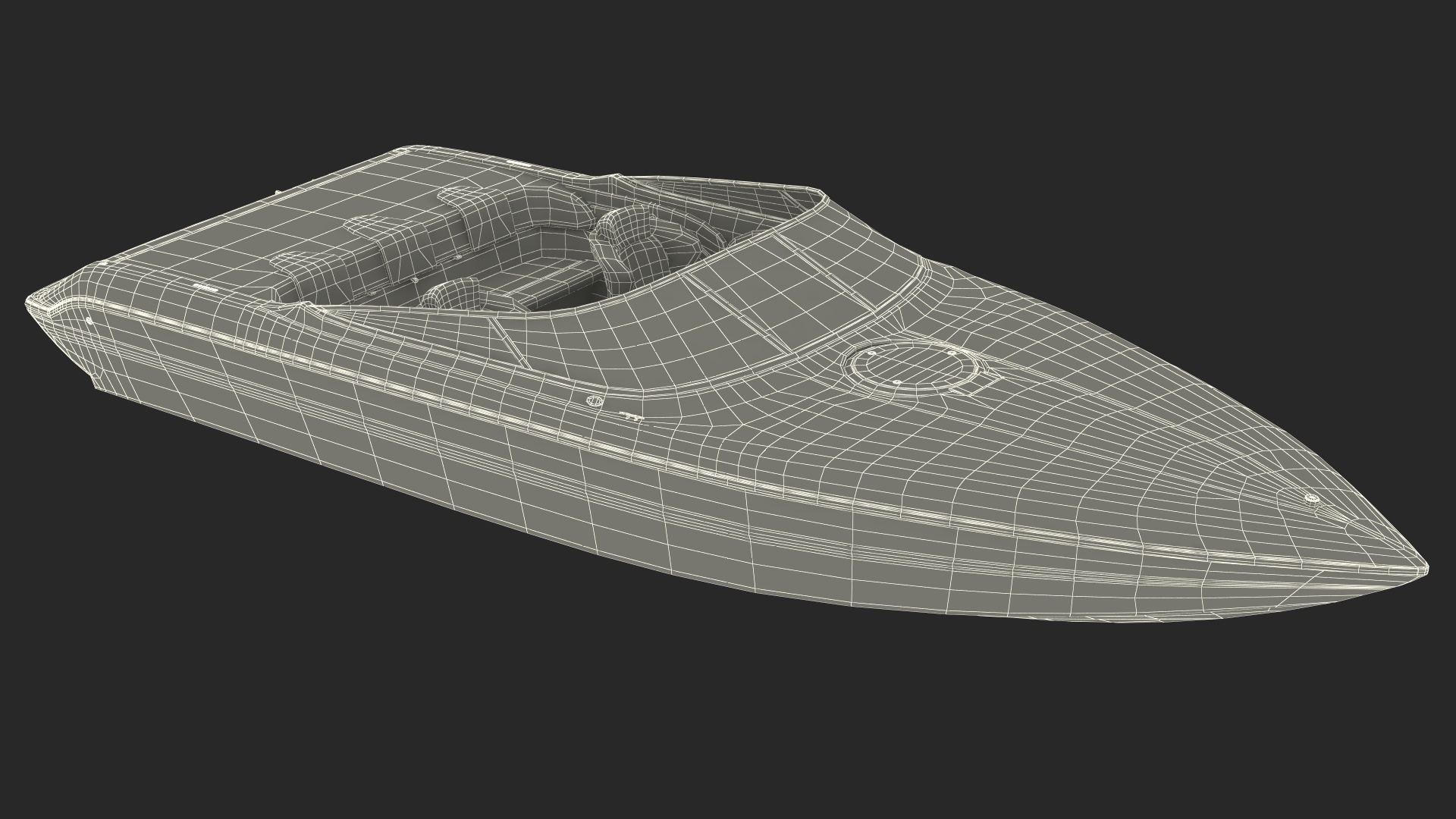 3D Blue Stingray Boat model