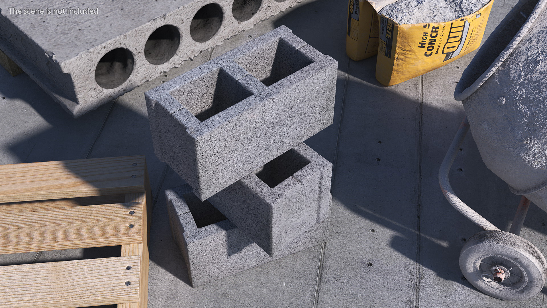 Realistic Cinder Block 3D