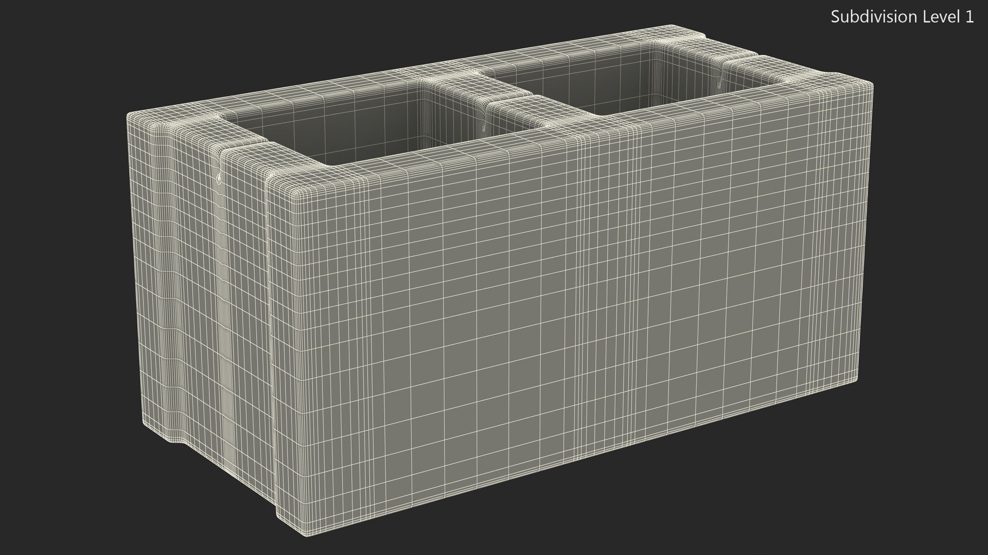 Realistic Cinder Block 3D