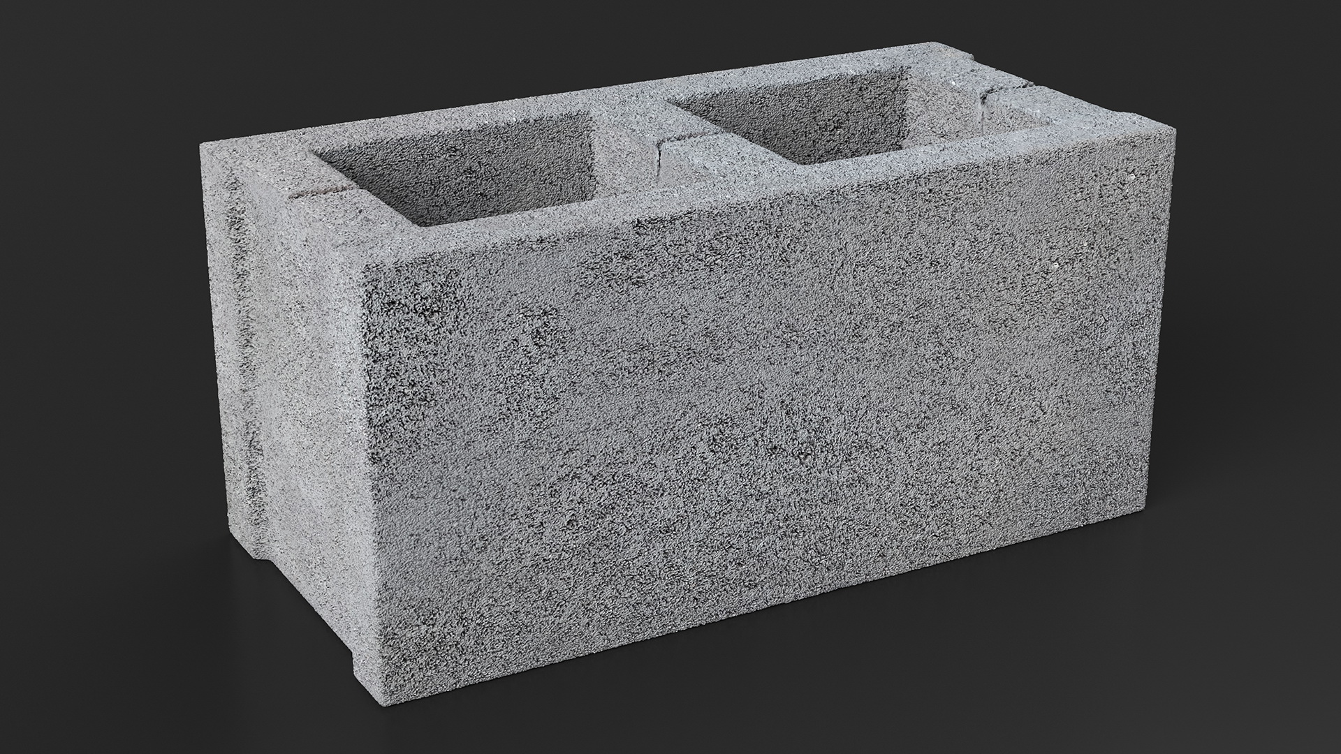 Realistic Cinder Block 3D