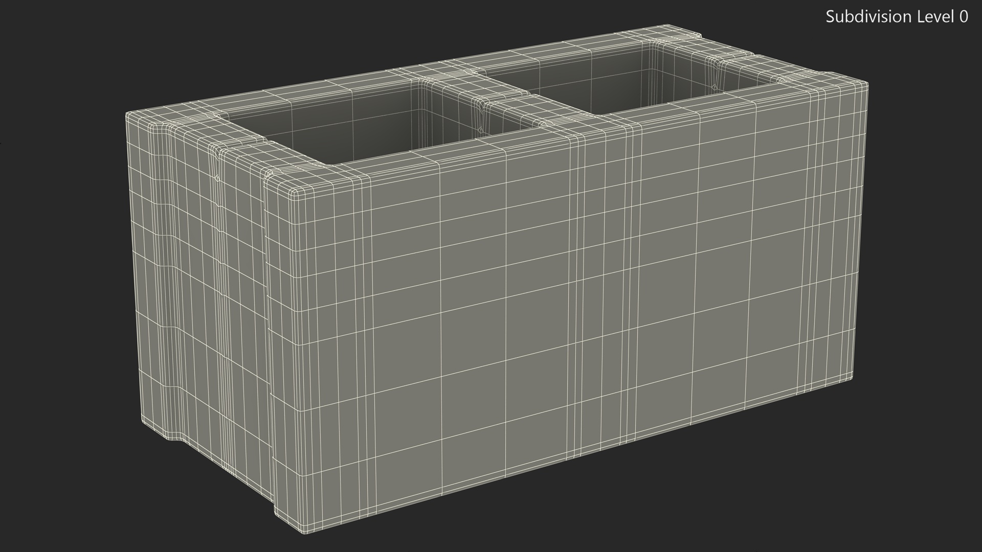 Realistic Cinder Block 3D