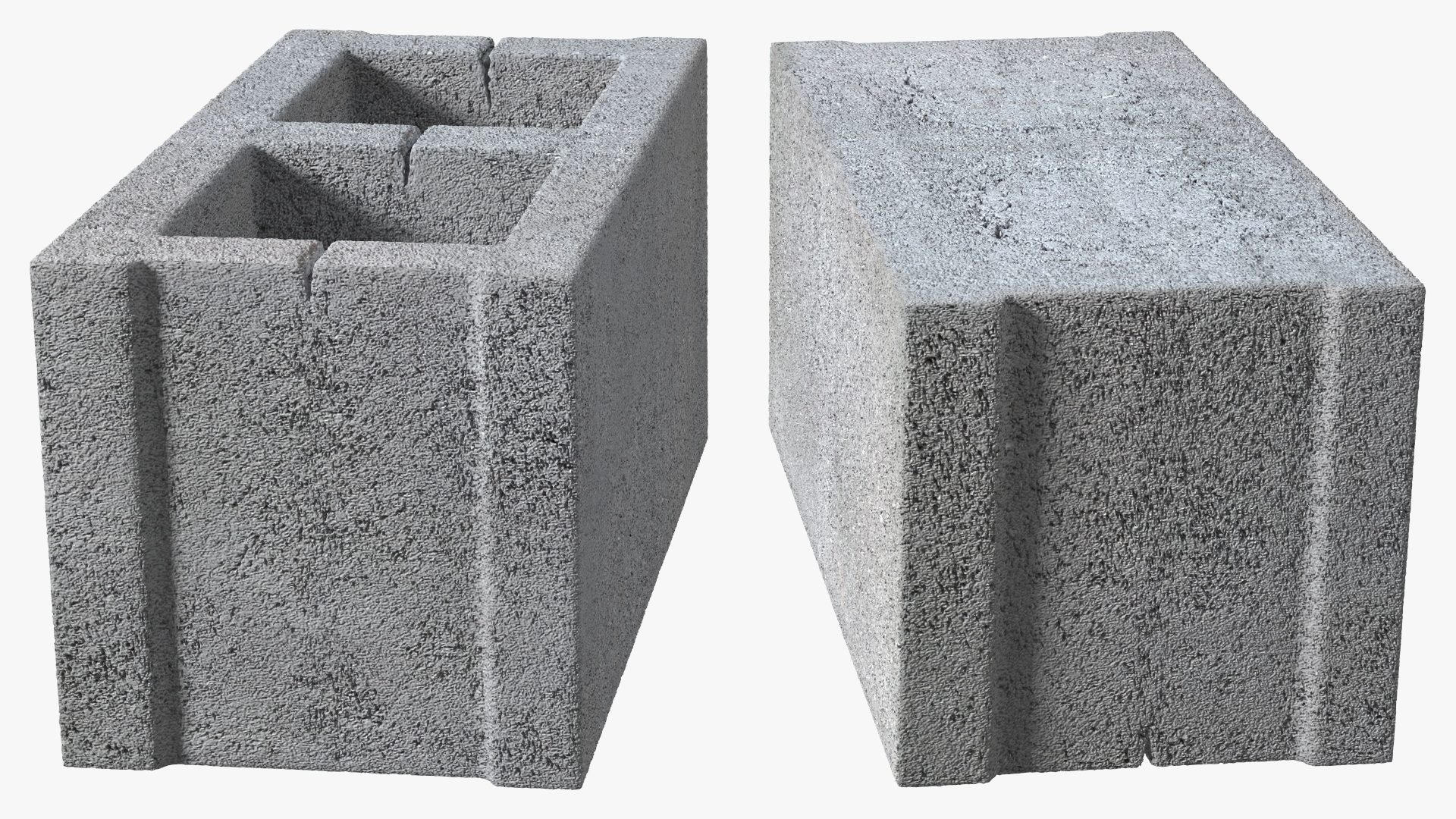 Realistic Cinder Block 3D