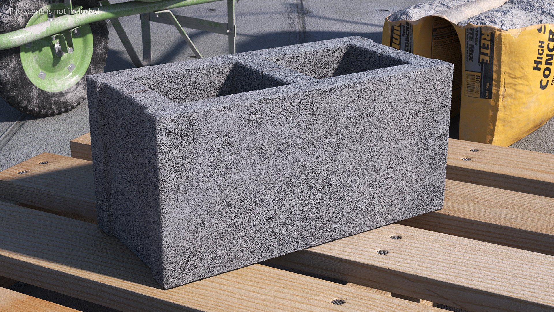 Realistic Cinder Block 3D