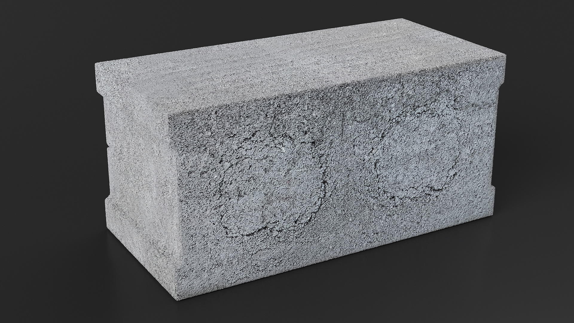 Realistic Cinder Block 3D