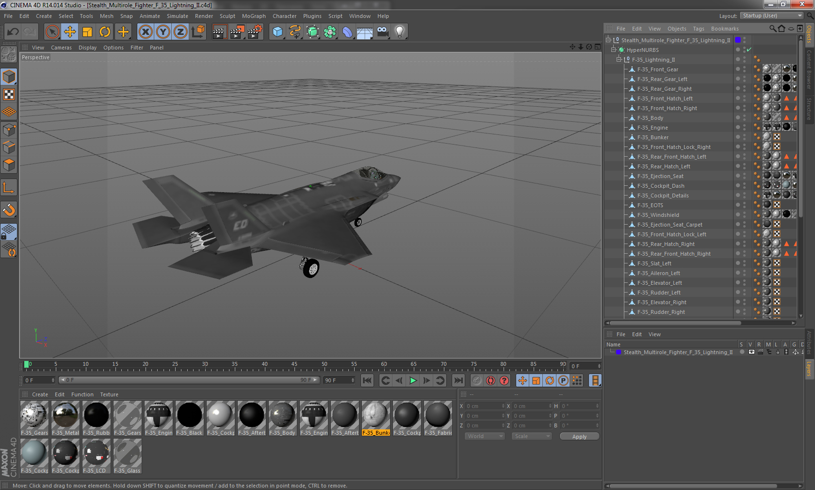 3D Stealth Multirole Fighter F 35 Lightning II model