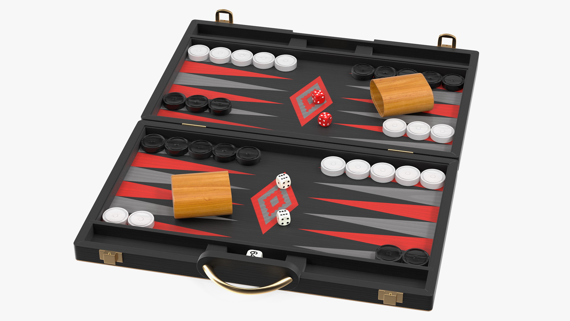 3D Black Backgammon