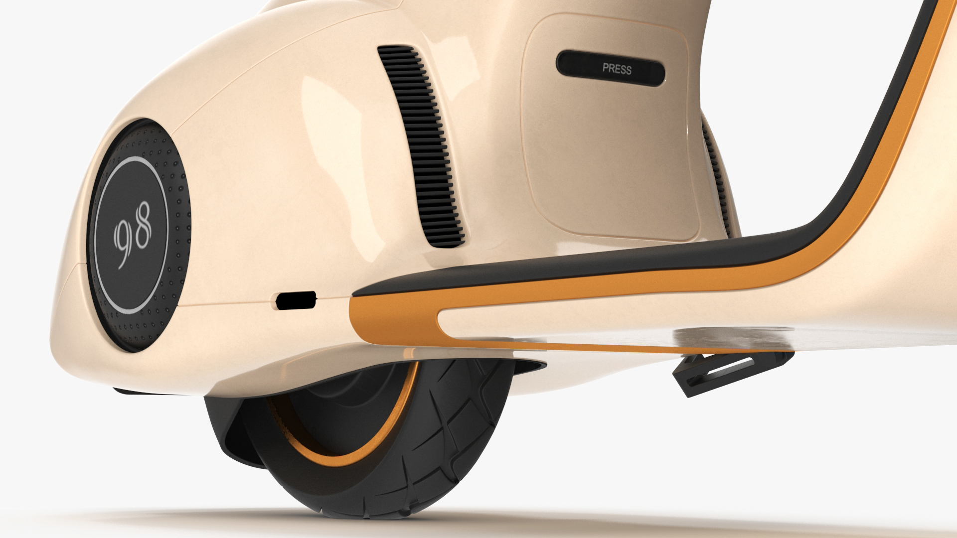 3D Electric Scooter Vespa 98 Beige