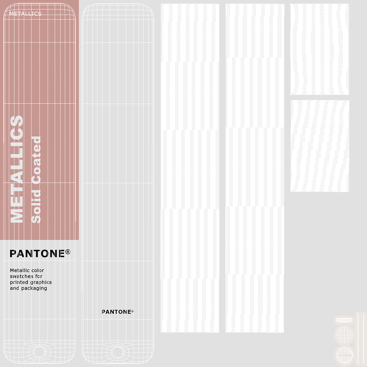 Folded Pantone Paper Color Guide 3D