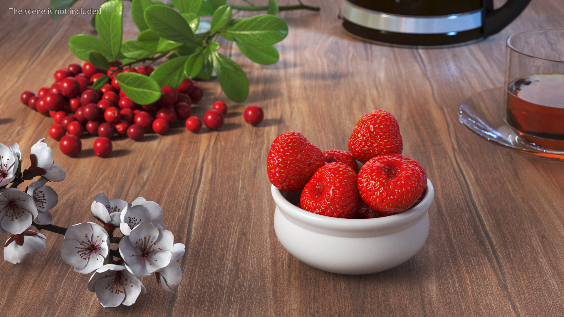 3D model Bowl of Strawberries