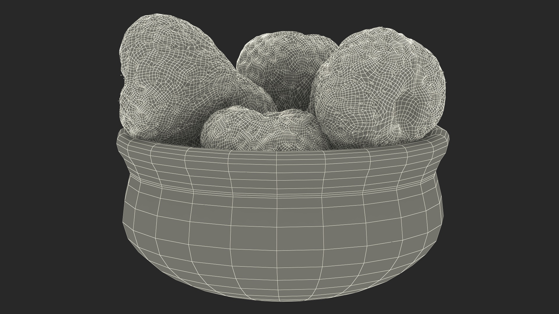 3D model Bowl of Strawberries