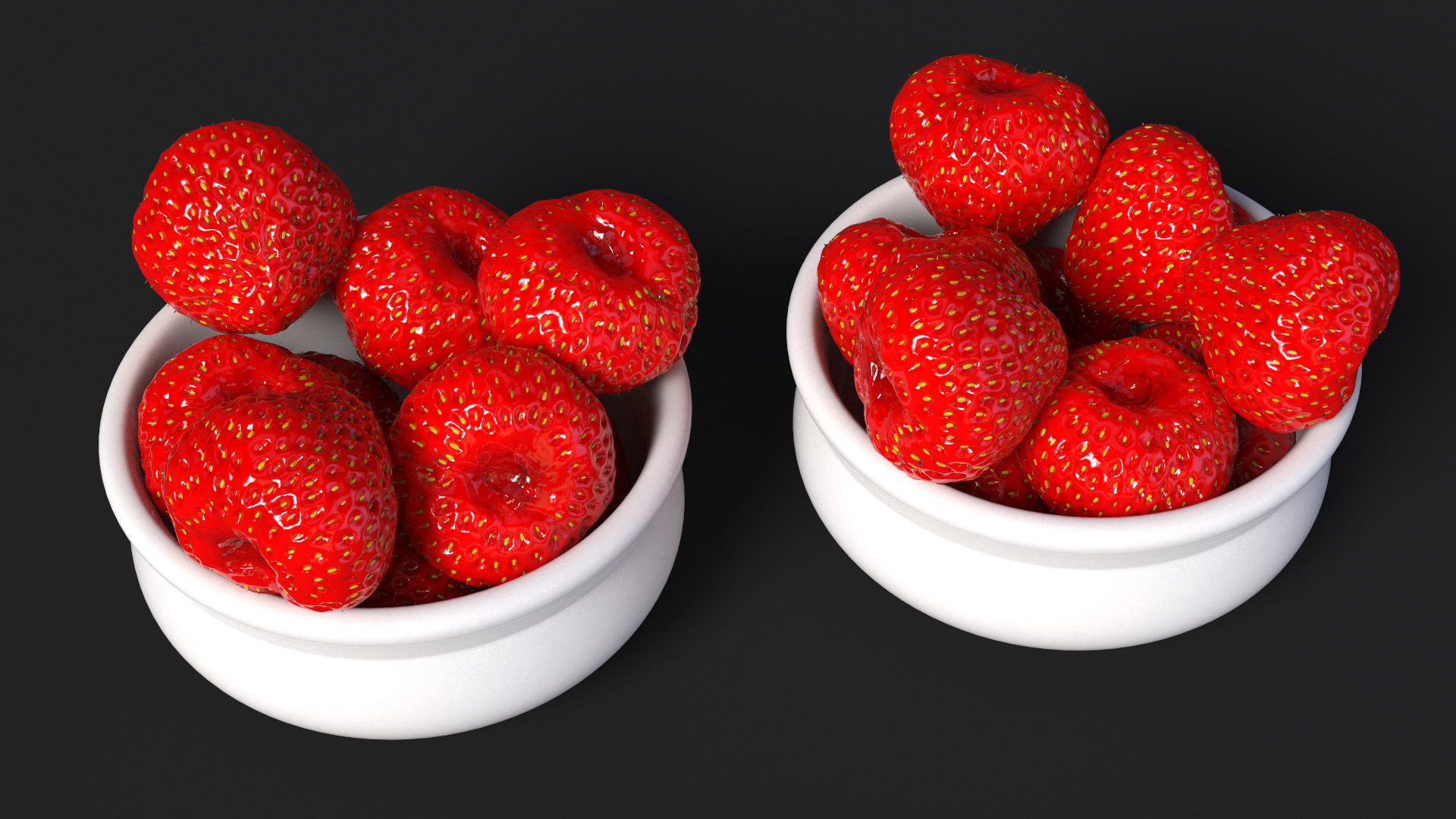 3D model Bowl of Strawberries