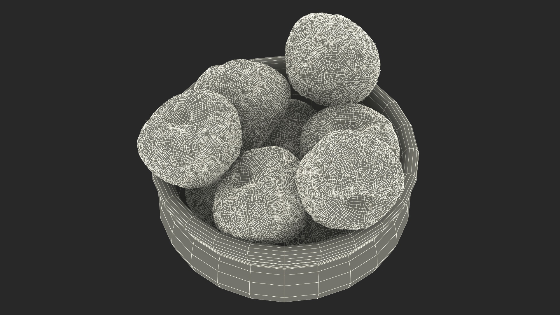 3D model Bowl of Strawberries