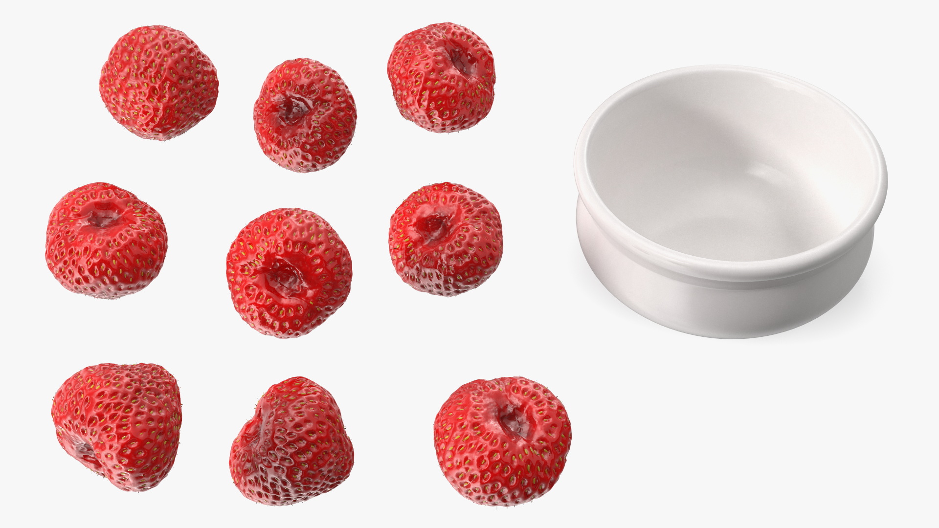 3D model Bowl of Strawberries