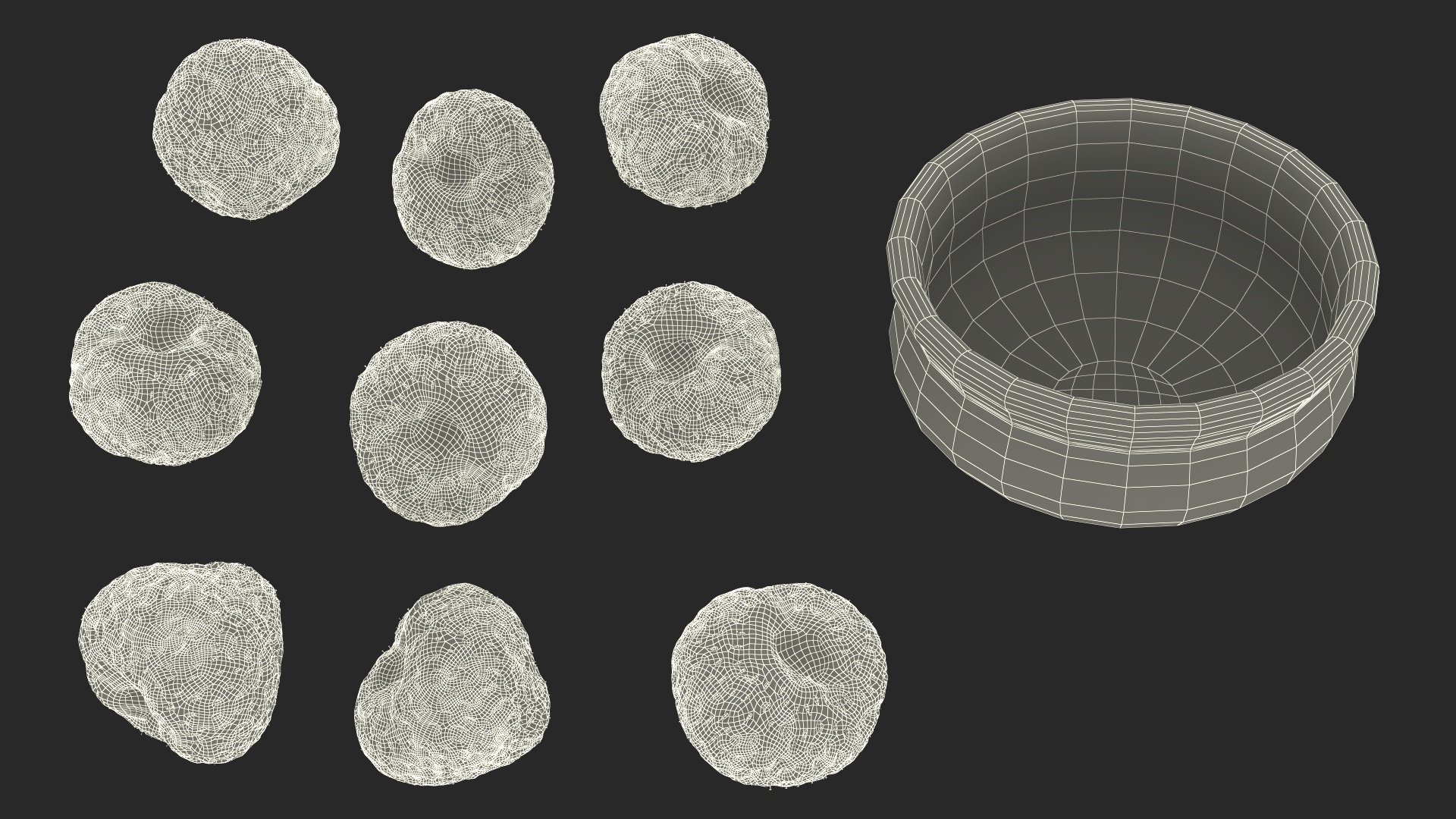 3D model Bowl of Strawberries