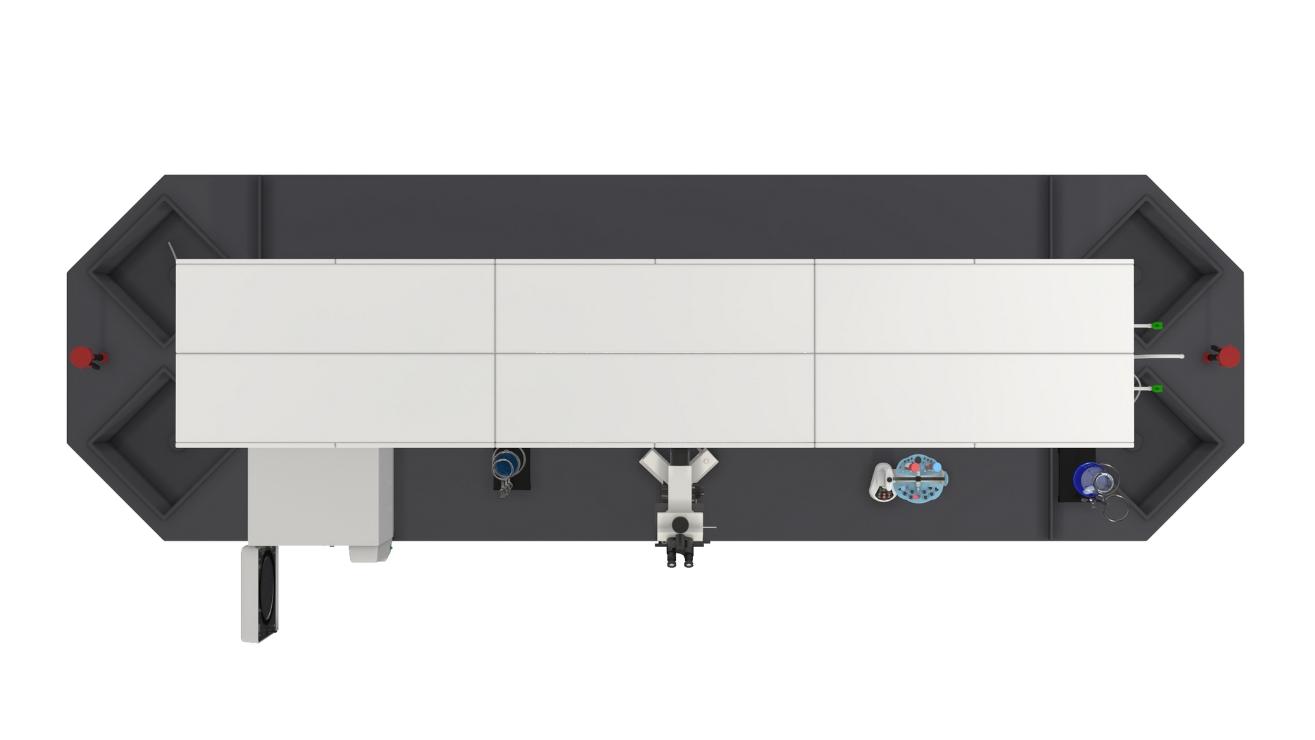 3D Laboratory Table with Equipment