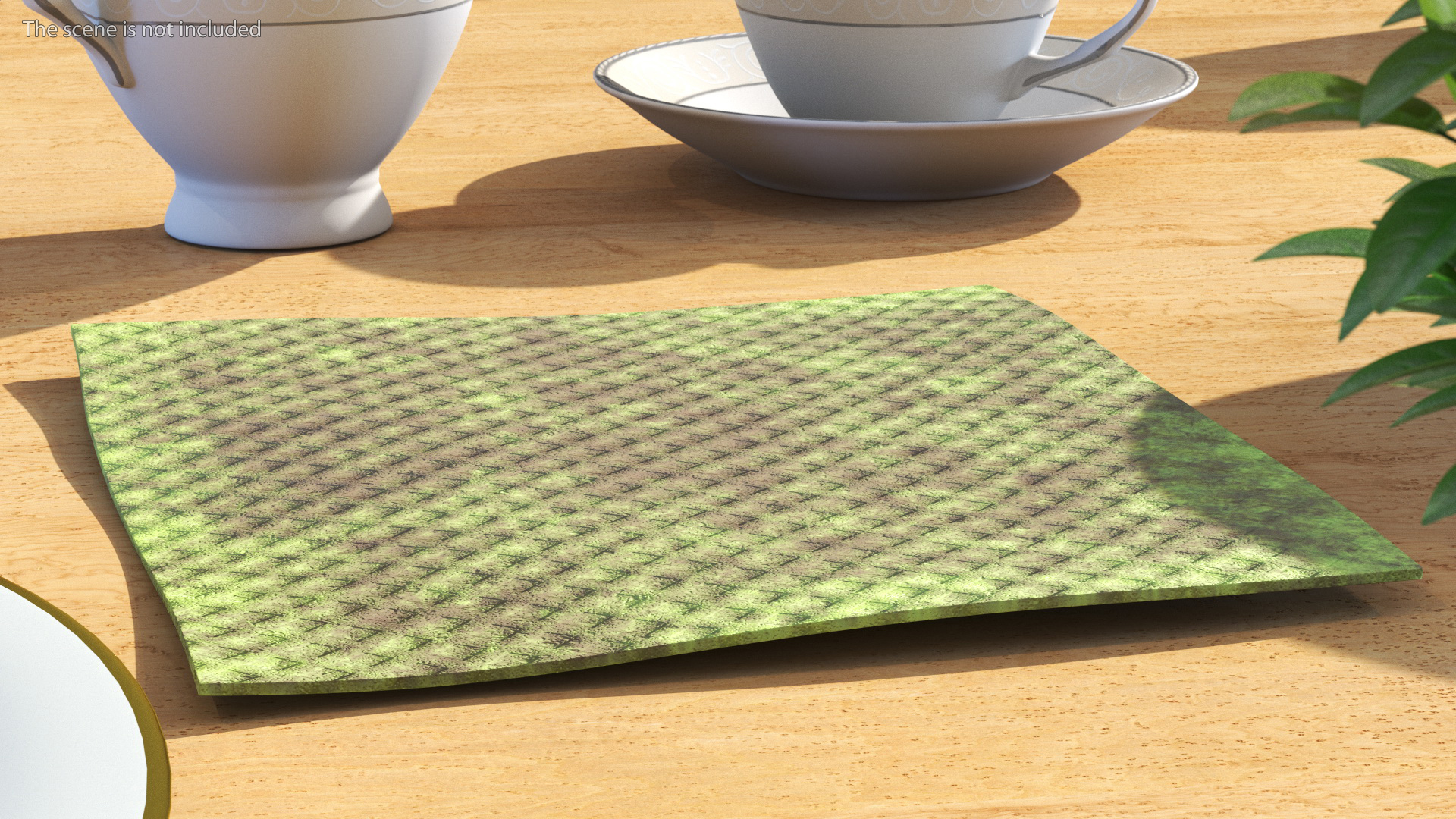 3D Dirty Kitchen Rag Green model