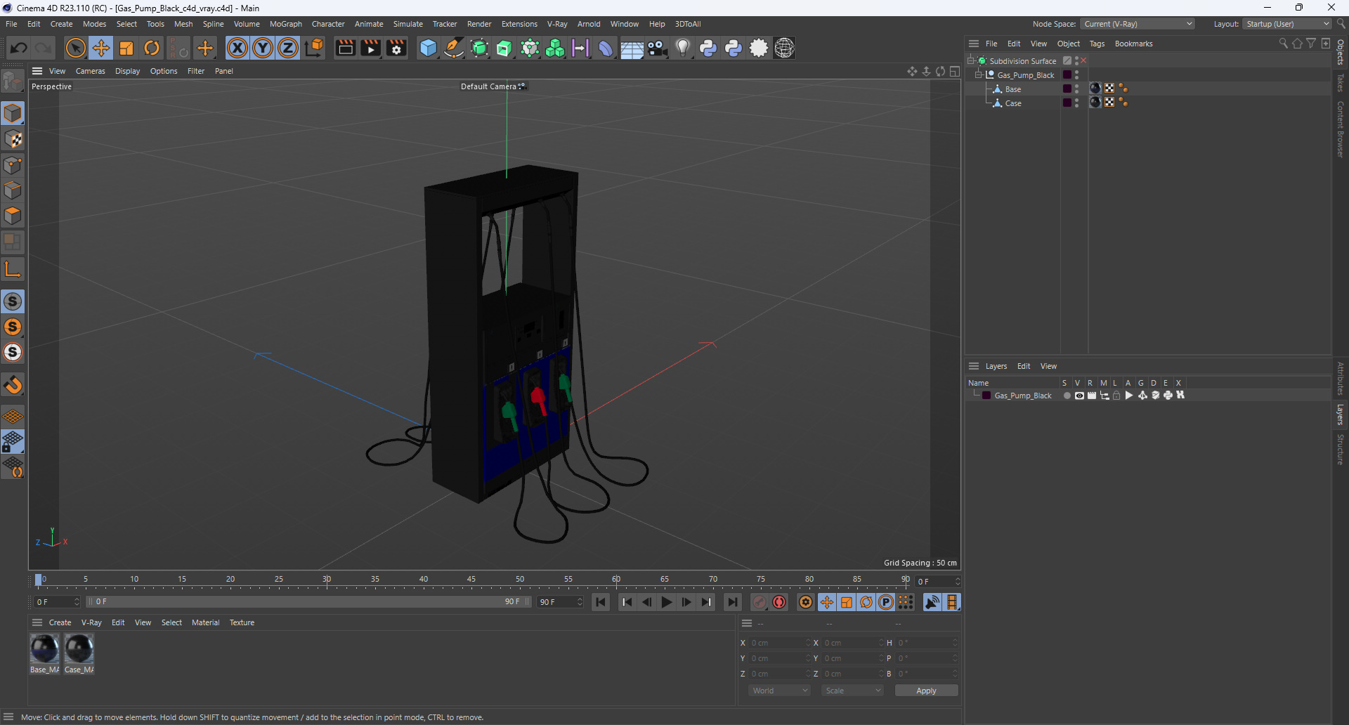 Gas Pump Black 3D model