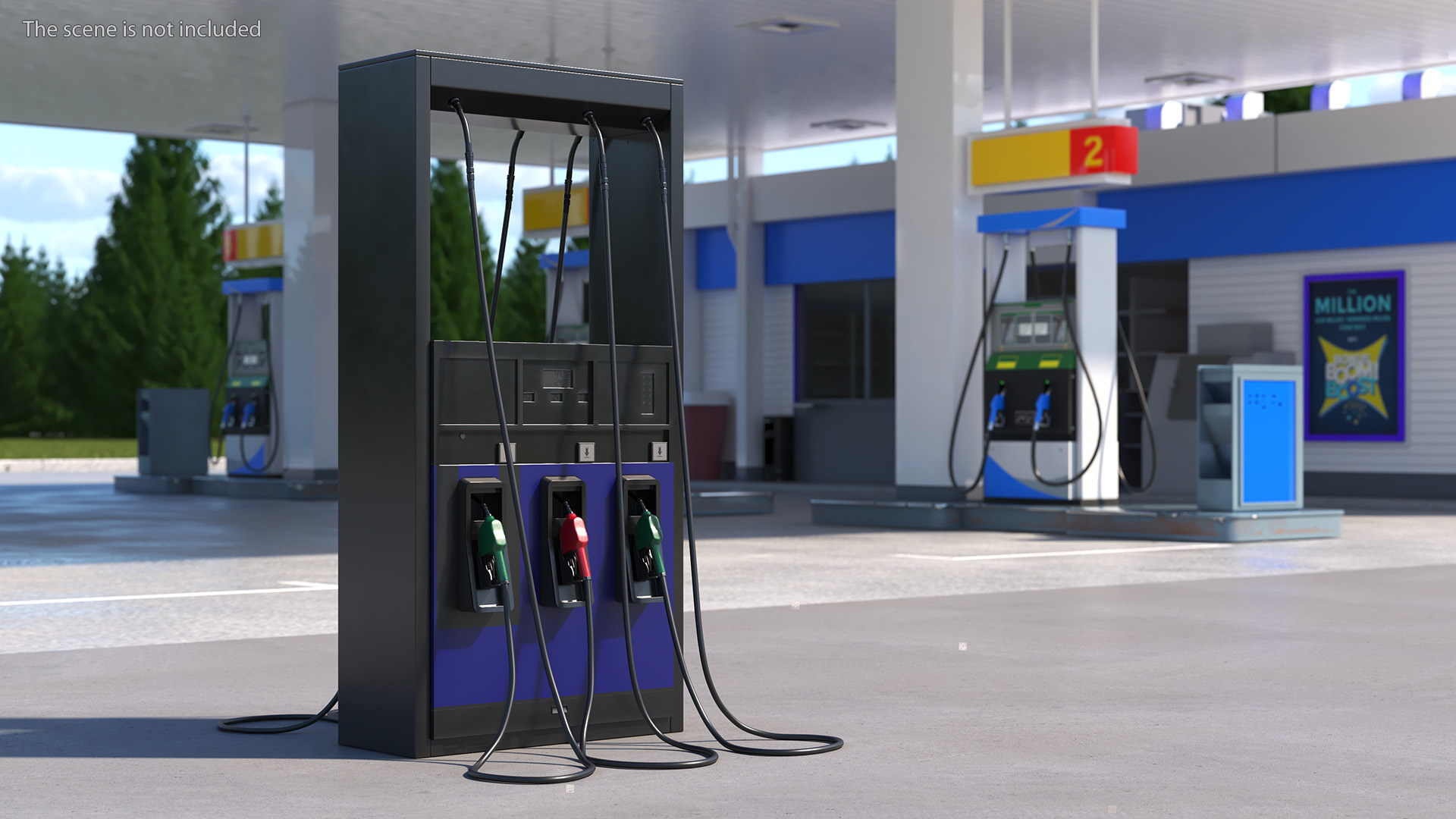 Gas Pump Black 3D model