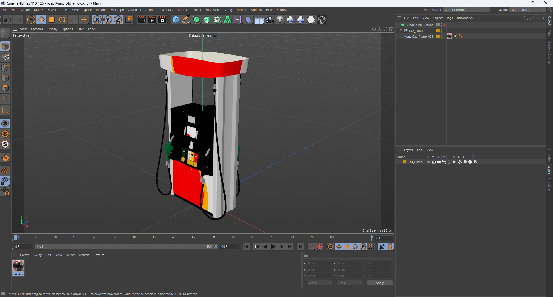 3D model Gas Pump