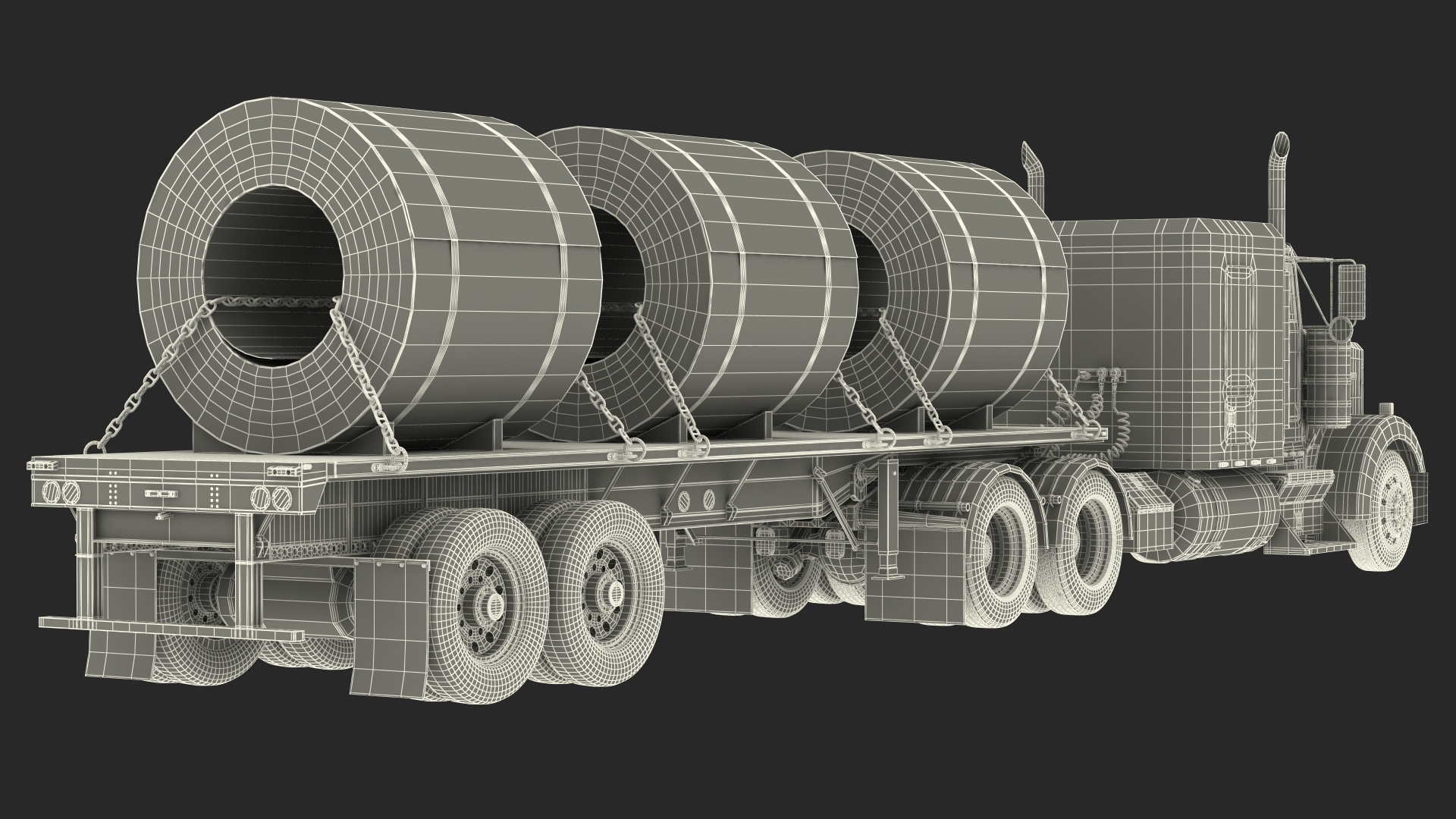 Truck with Steel Rolls 3D