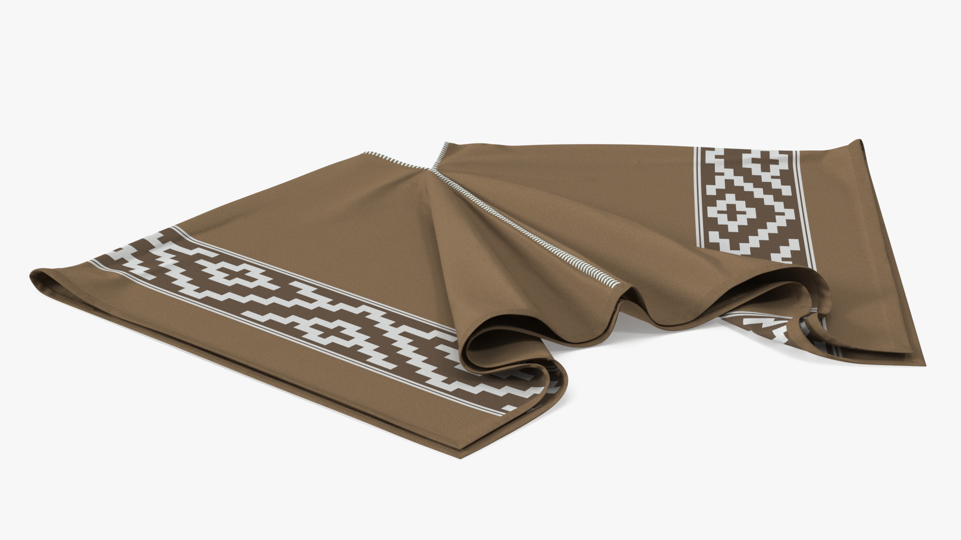 3D Ornamented Poncho Lying model