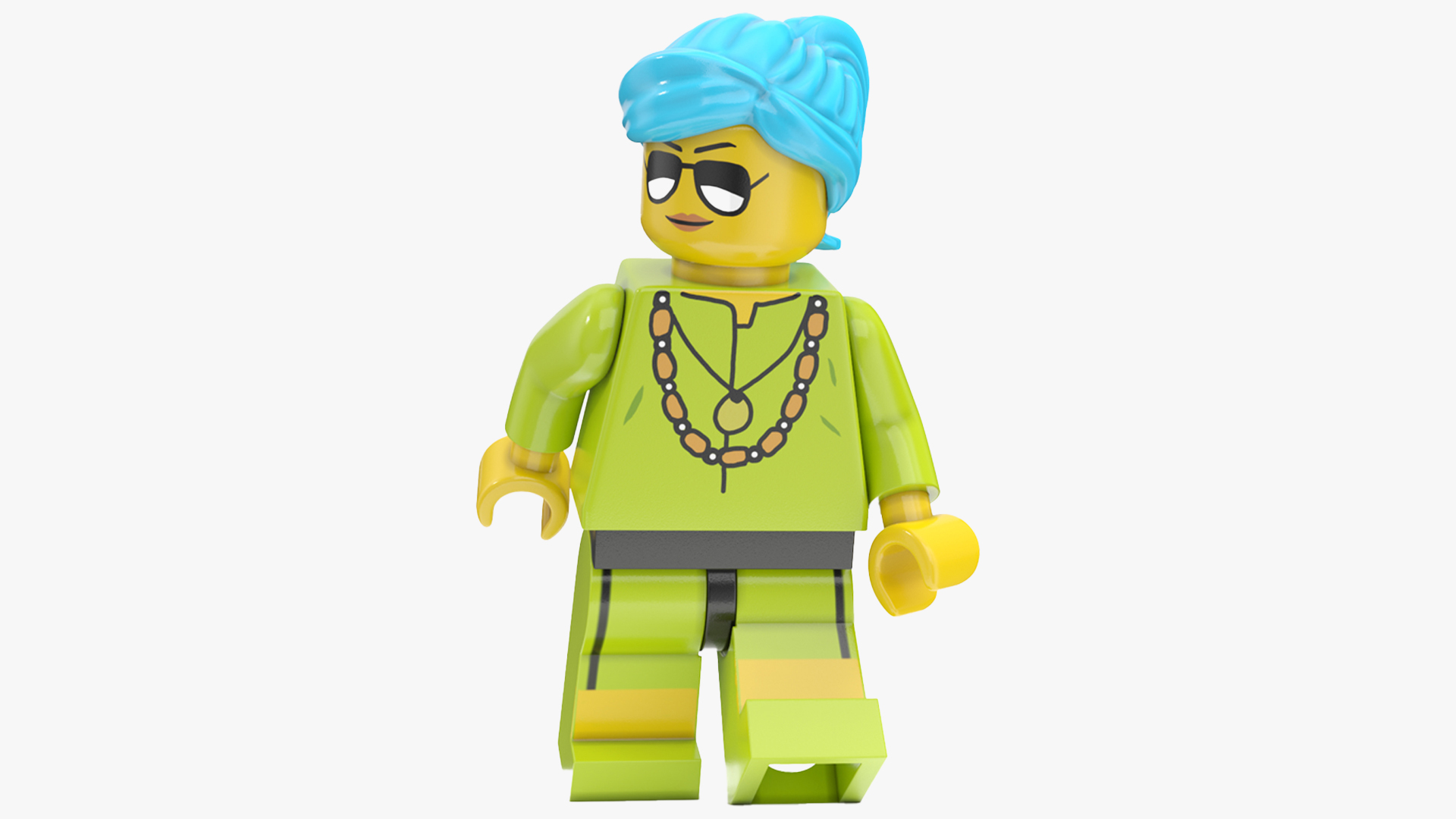 3D Minifigure LEGO Fashionista Rigged for Maya model