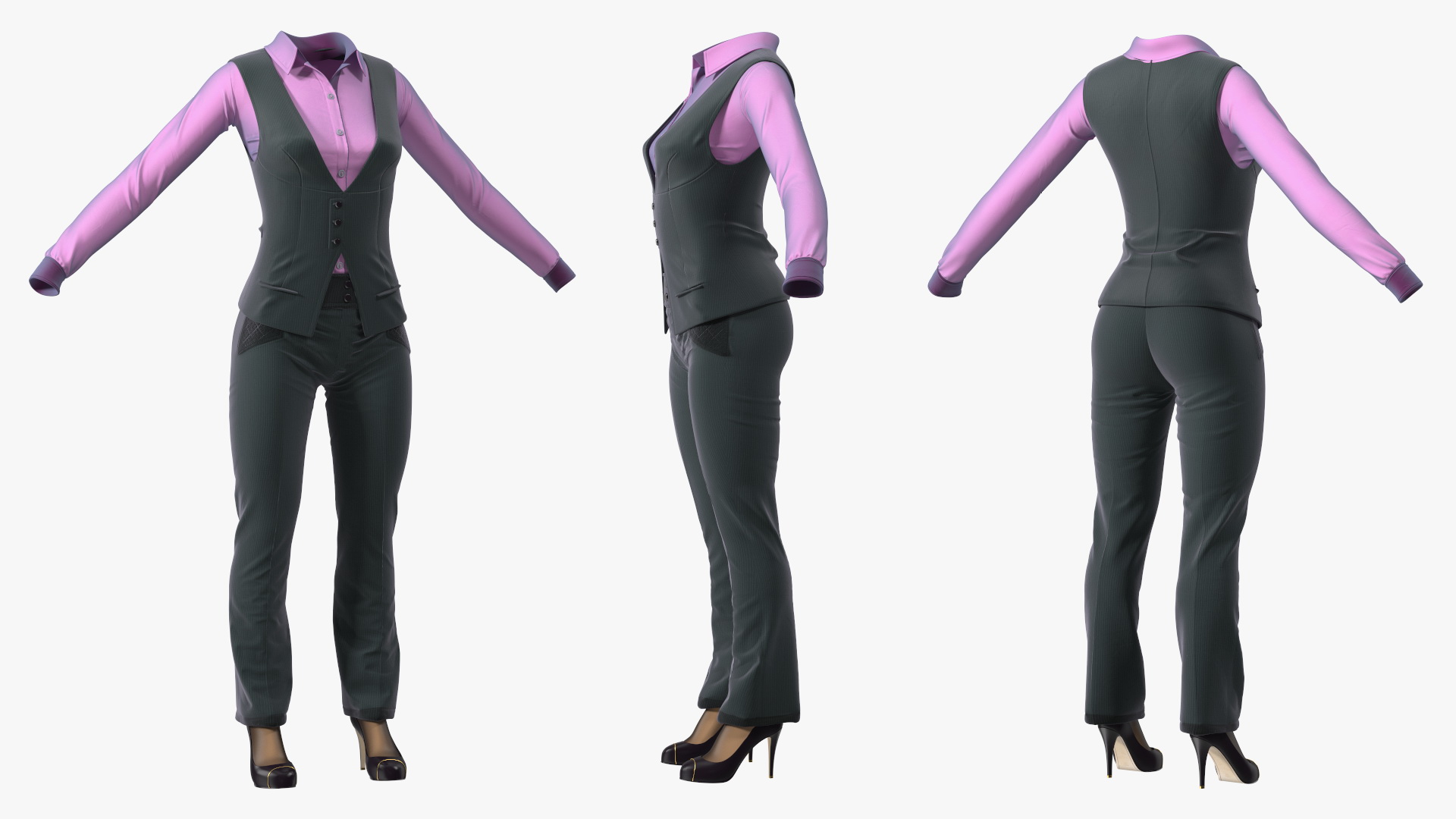 Business Attire Female Outfit 3D model